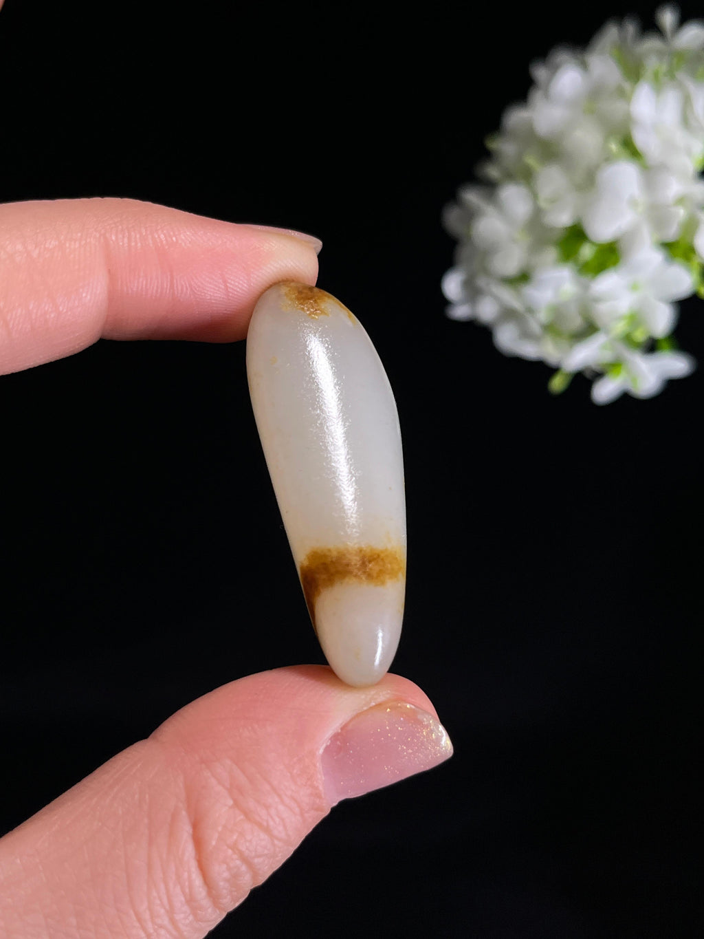 新疆天然和田玉白玉洒金皮籽料原石（yc272887）