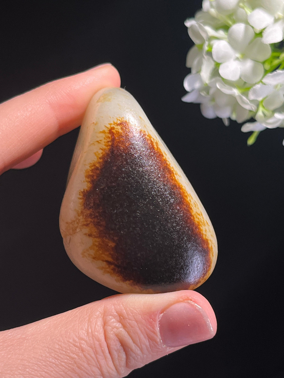 和田玉收藏级聚红洒金皮籽料原石（yc262825）