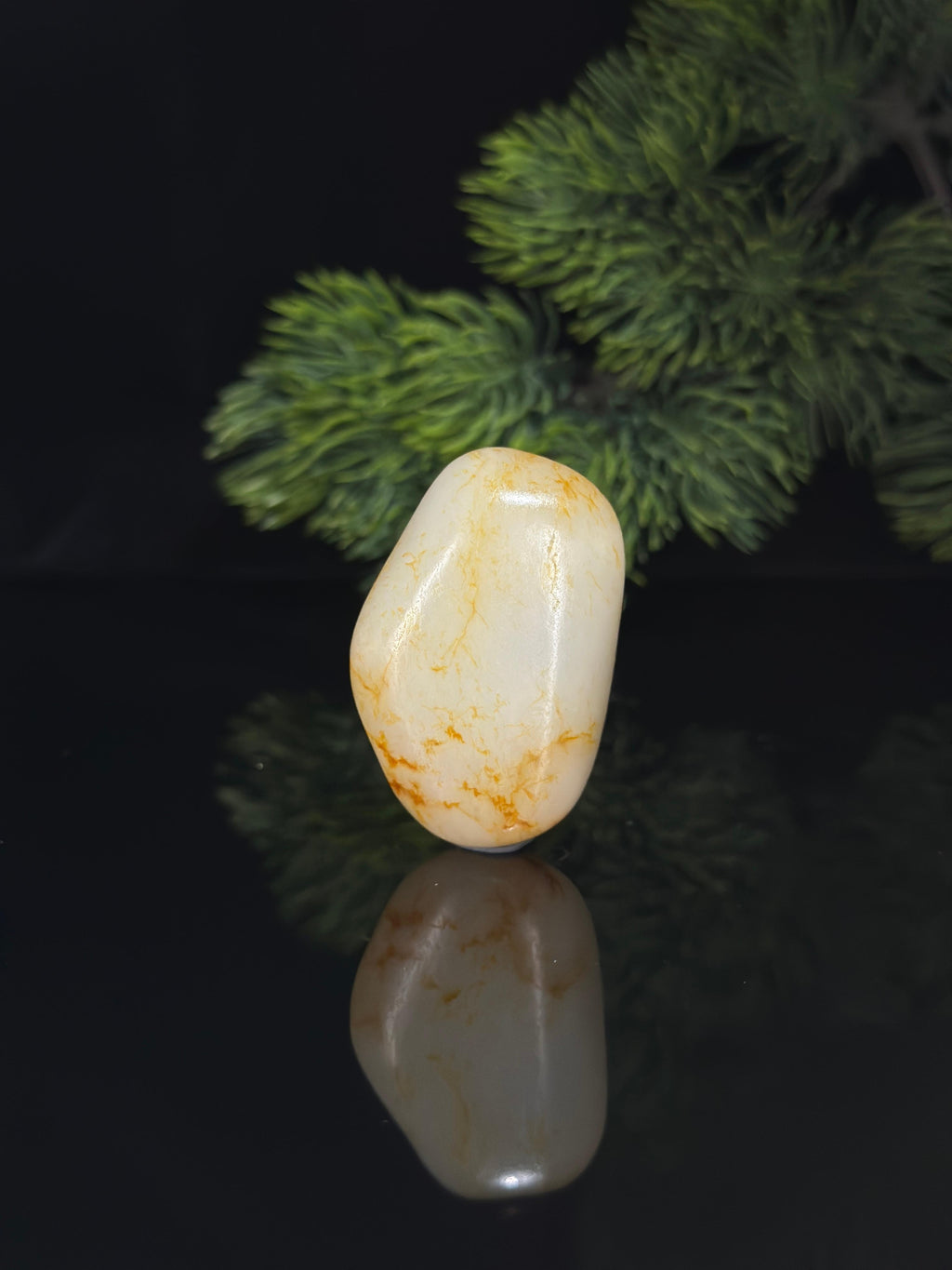 新疆和田玉精品白玉洒金皮挂件籽（yc536811）