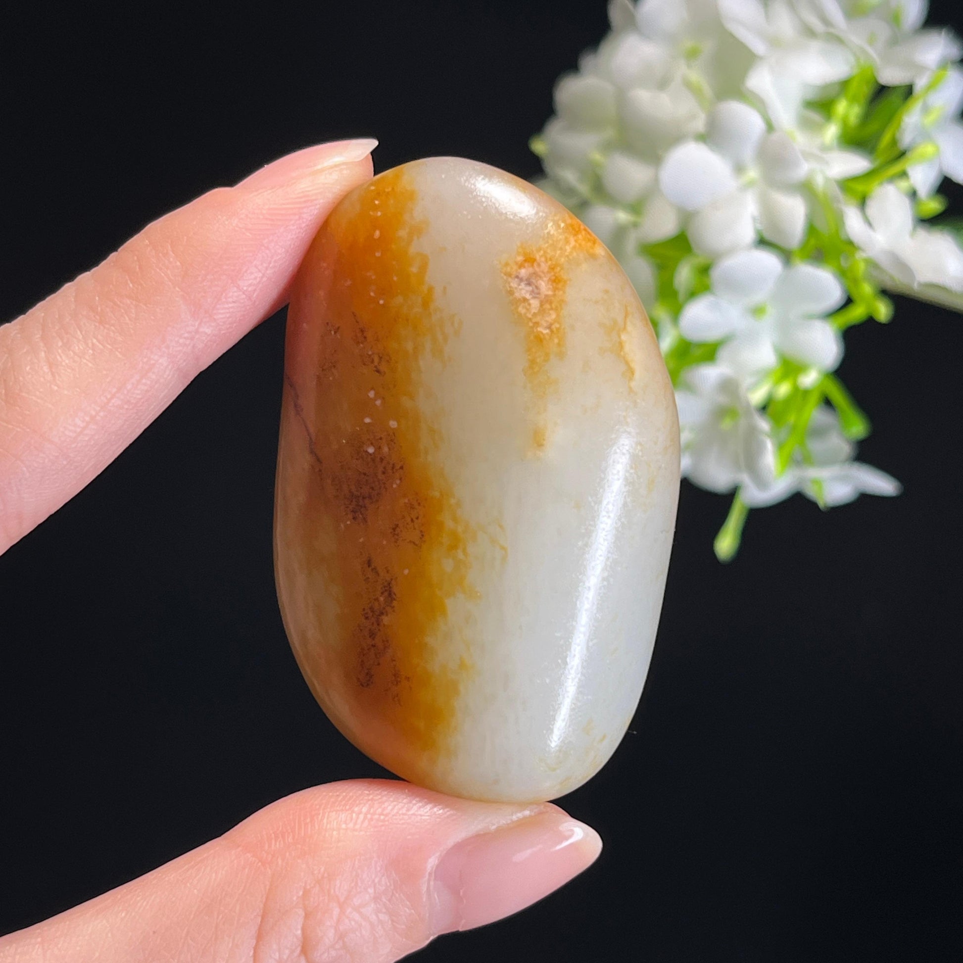 和田玉白玉“一念红尘”红皮白肉籽料（yc334106）