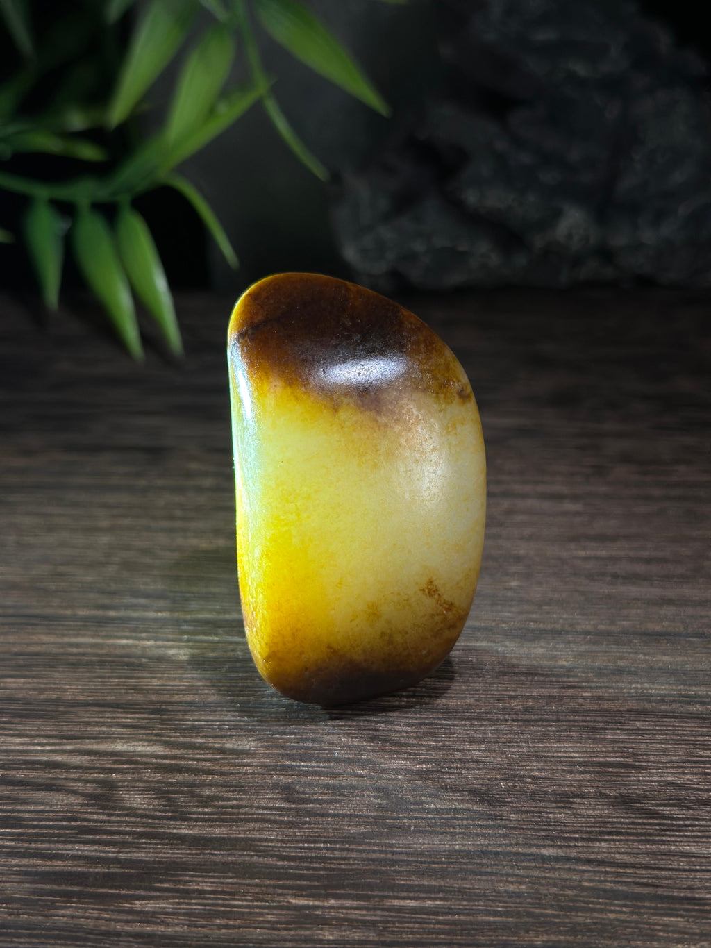 新疆和田玉珍品白玉黑秋梨皮籽料手把件（yc716059）