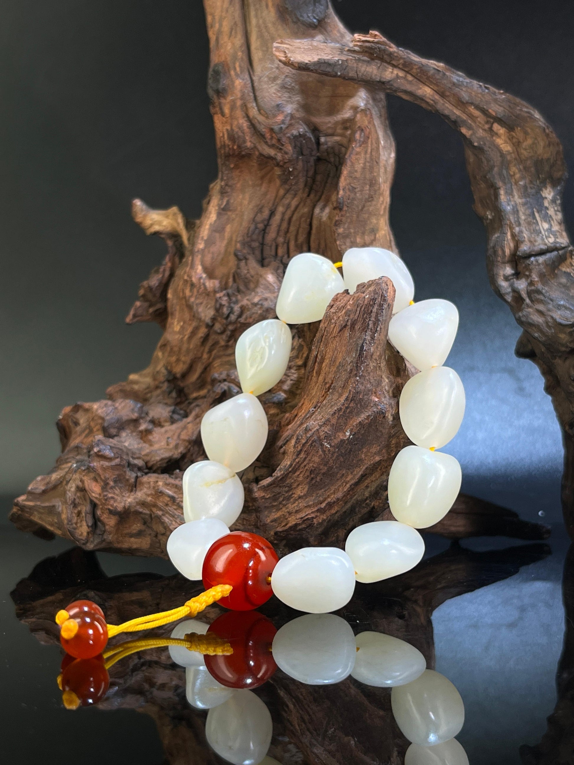 新疆和田玉光白籽料手串（yc229357）