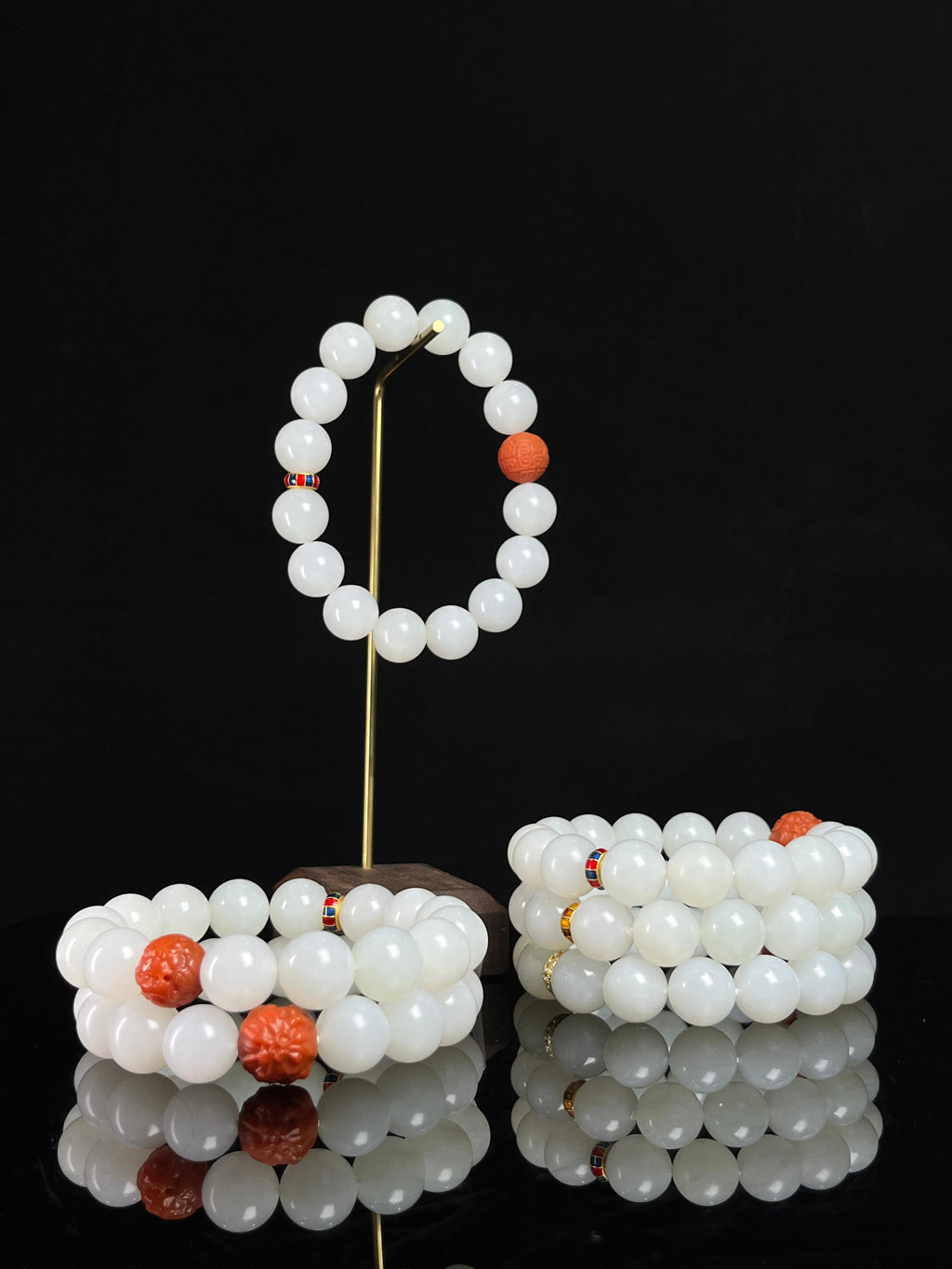 和田玉白玉手串（13卡）（yc233336）