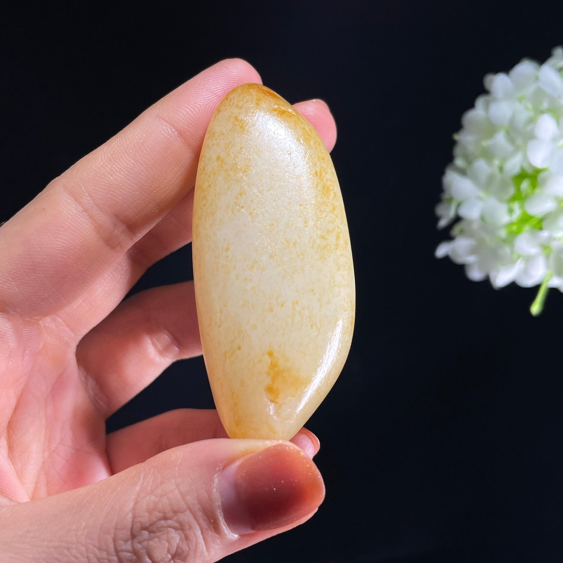 新疆天然和田玉“素月流金”洒金皮籽料（yc401222）