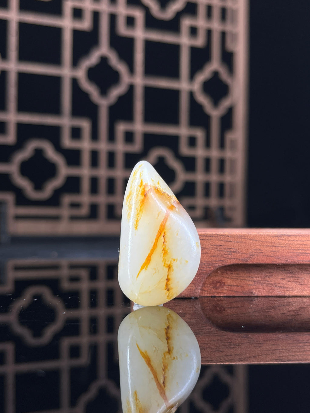 新疆和田玉白玉籽料原石洒金皮挂件8（yc233993）