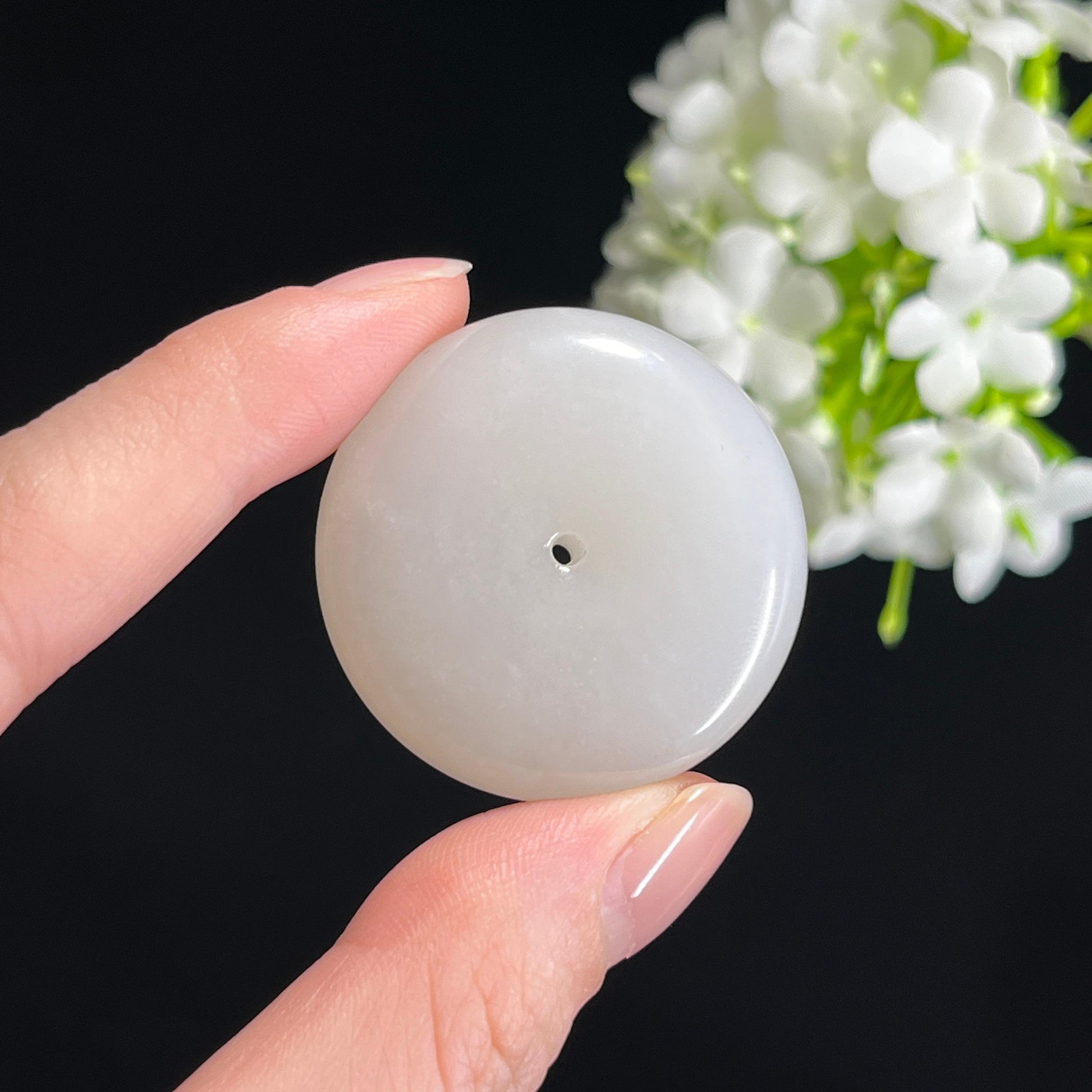 和田玉白玉平安扣（yc329978）