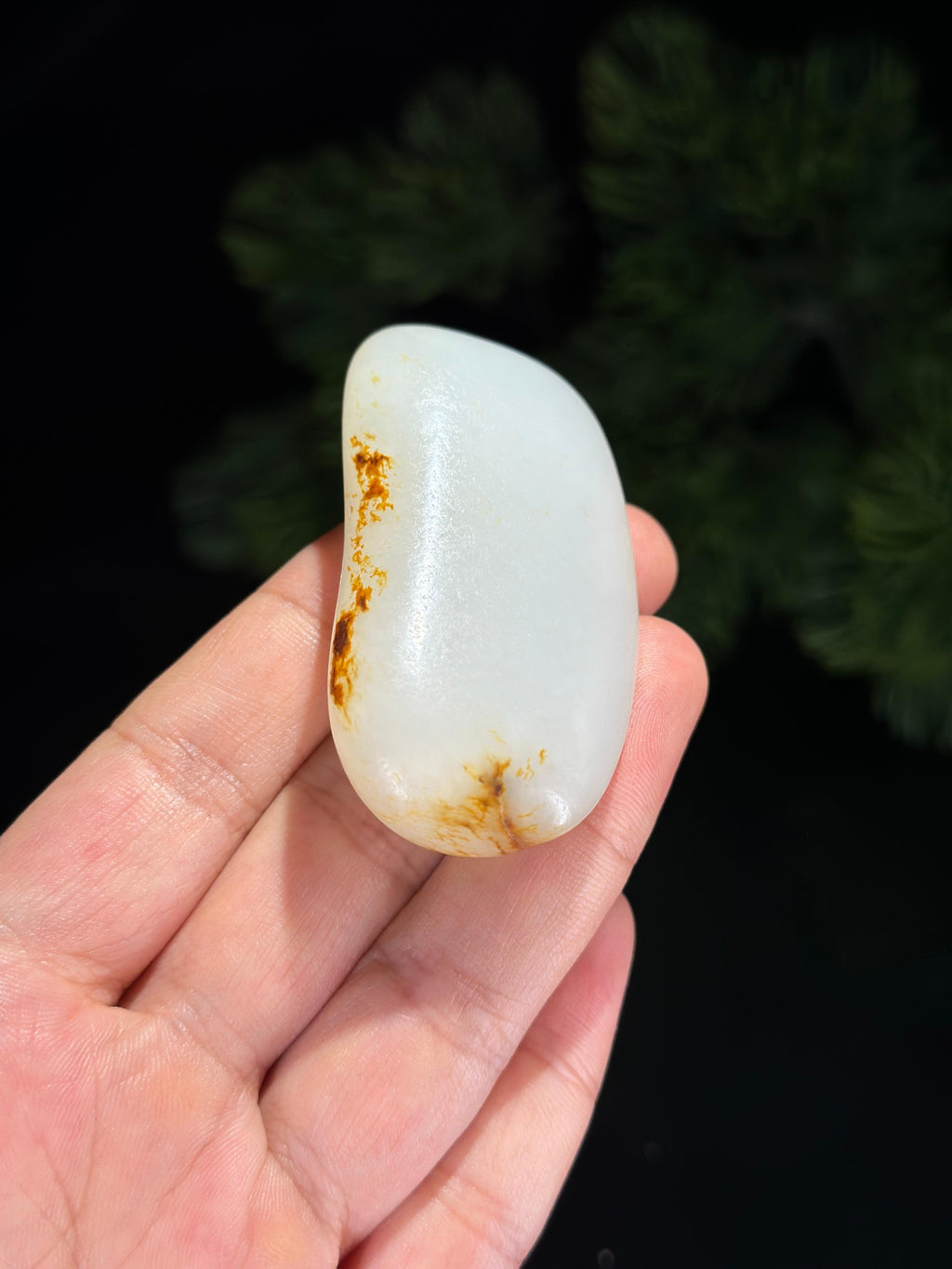 新疆和田玉一级白洒红皮珍品挂件手把两用籽（yc504864）