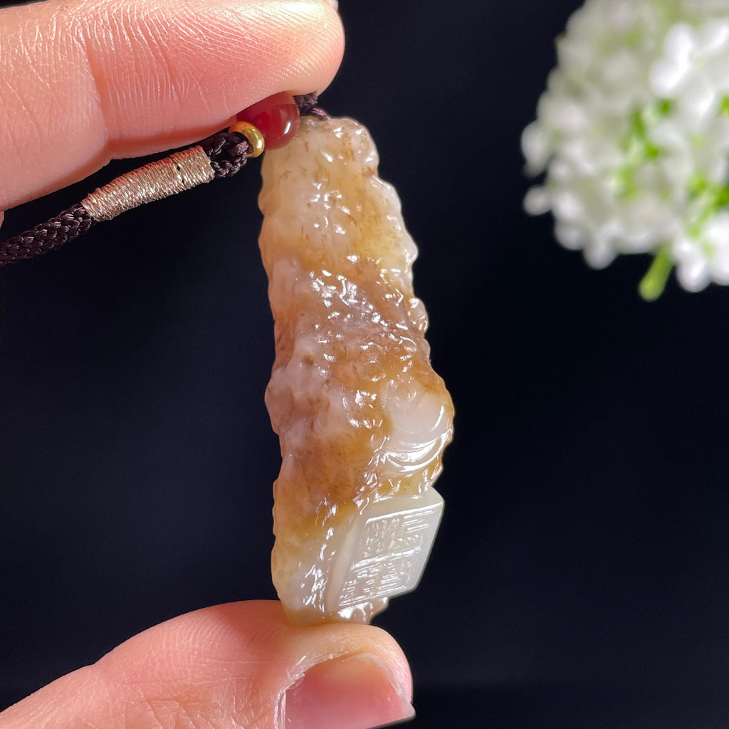 和田玉糖白玉锦灰堆印章（yc433773）