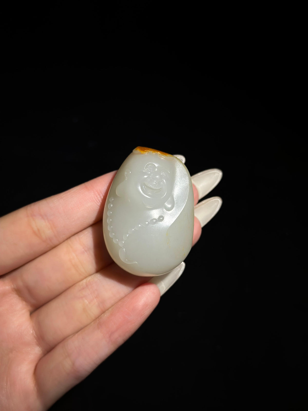 和田玉.籽料鸿运当头笑佛吊坠（yc782272）