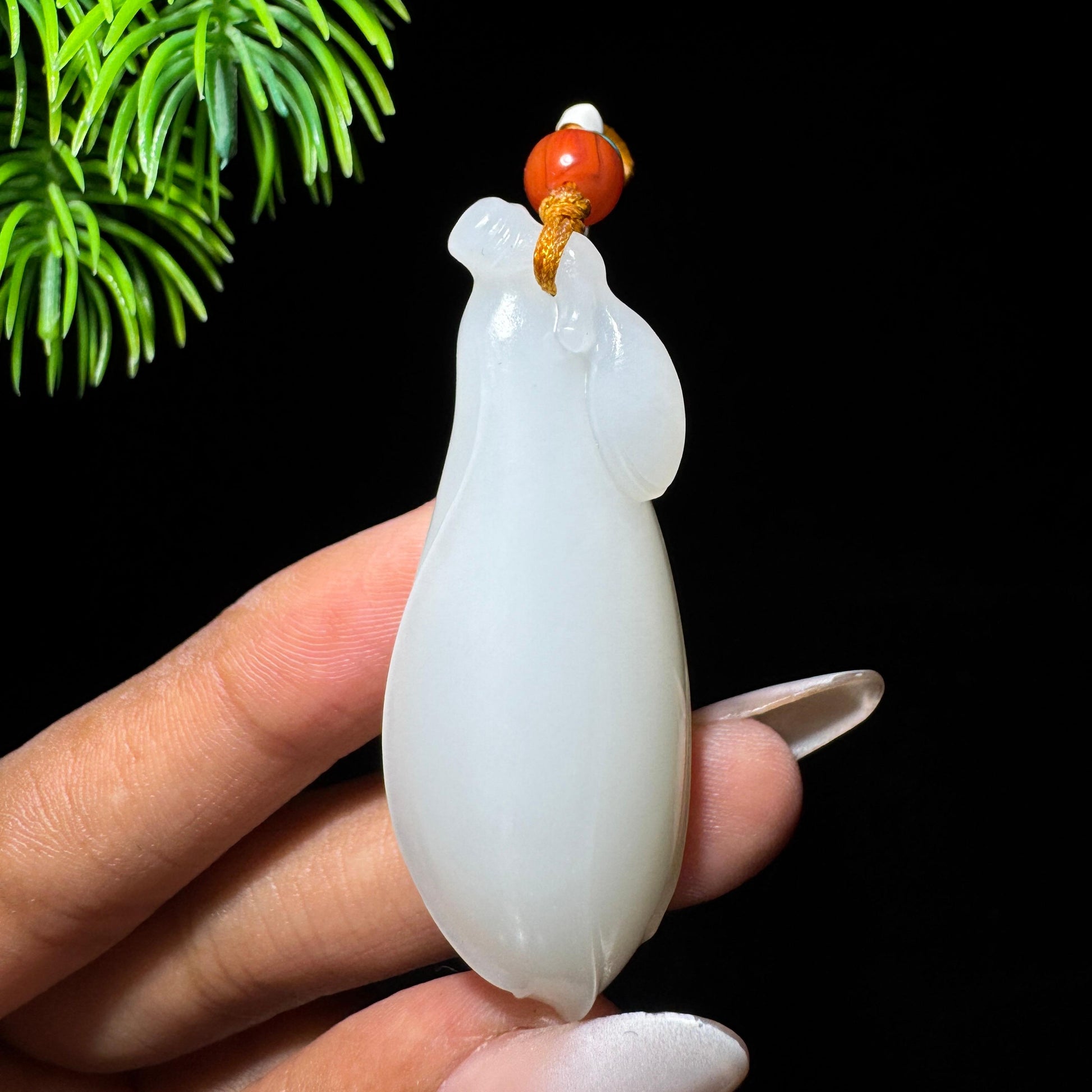 和田玉白玉玉兰花（yc710460）