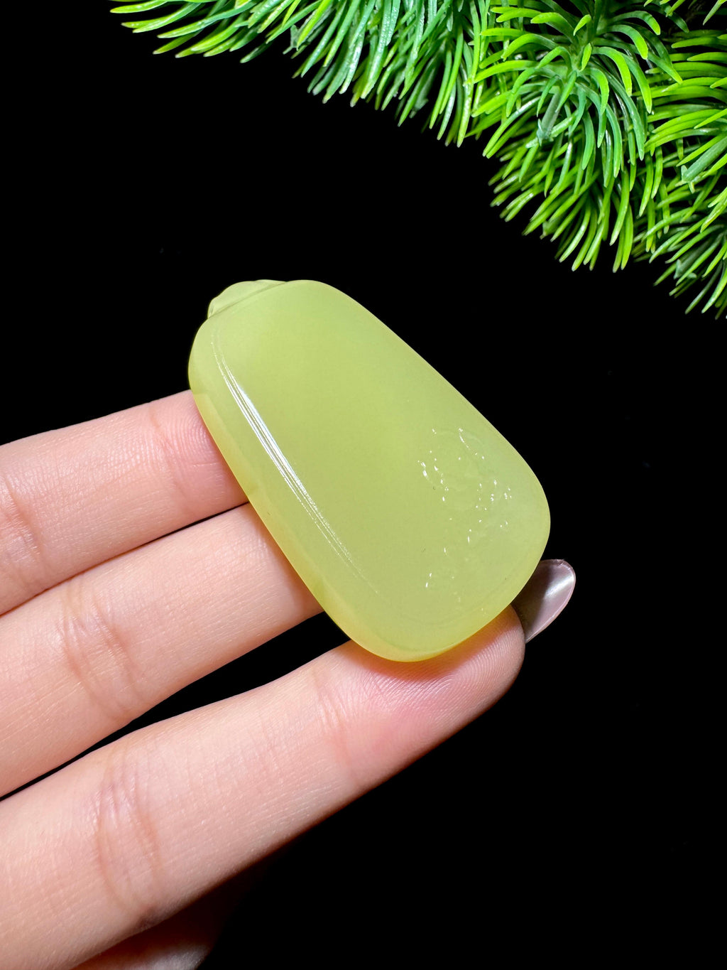 和田玉黄玉一品青莲（yc291887）