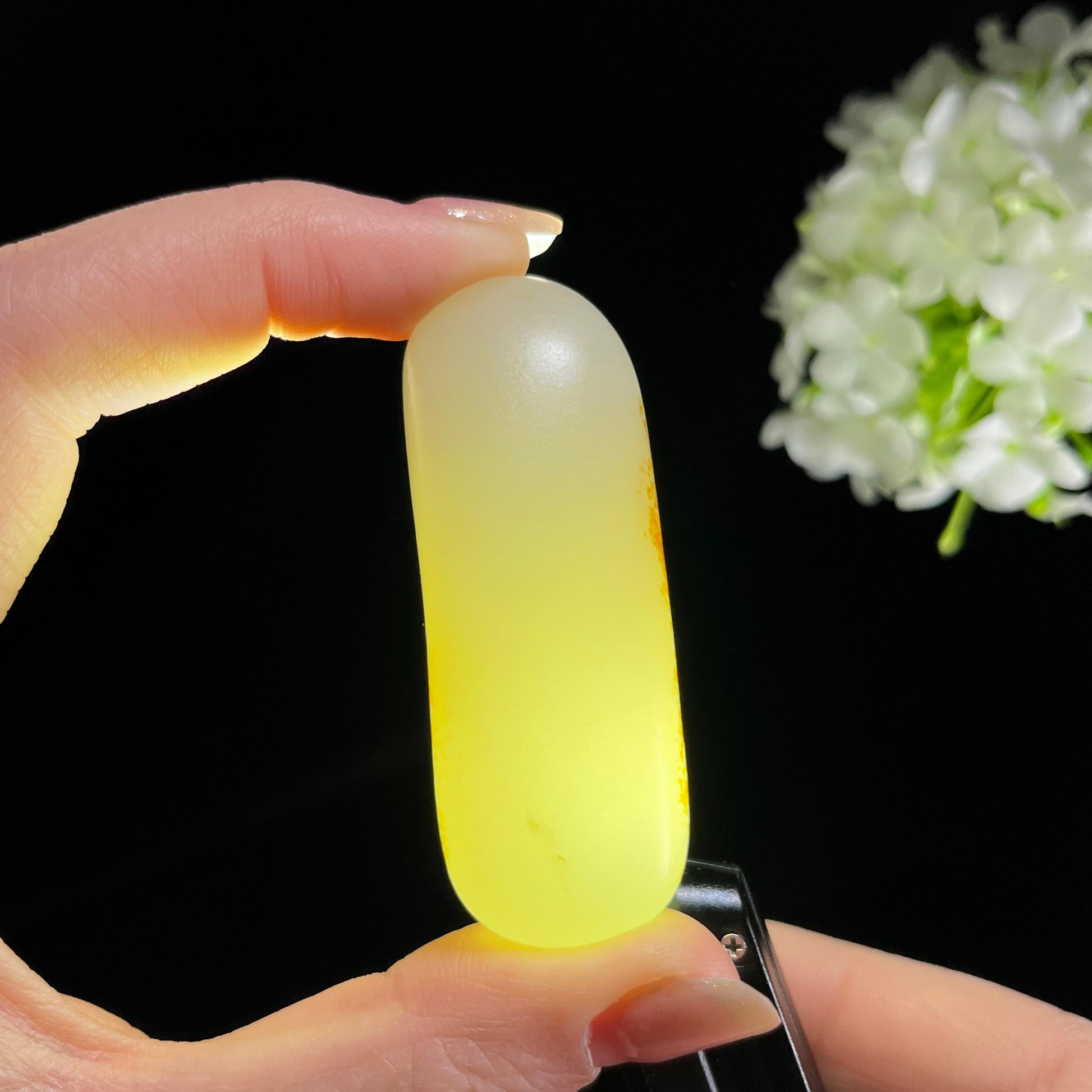 和田玉白玉洒红皮“星雨点玉”双面皮籽料（yc358547）