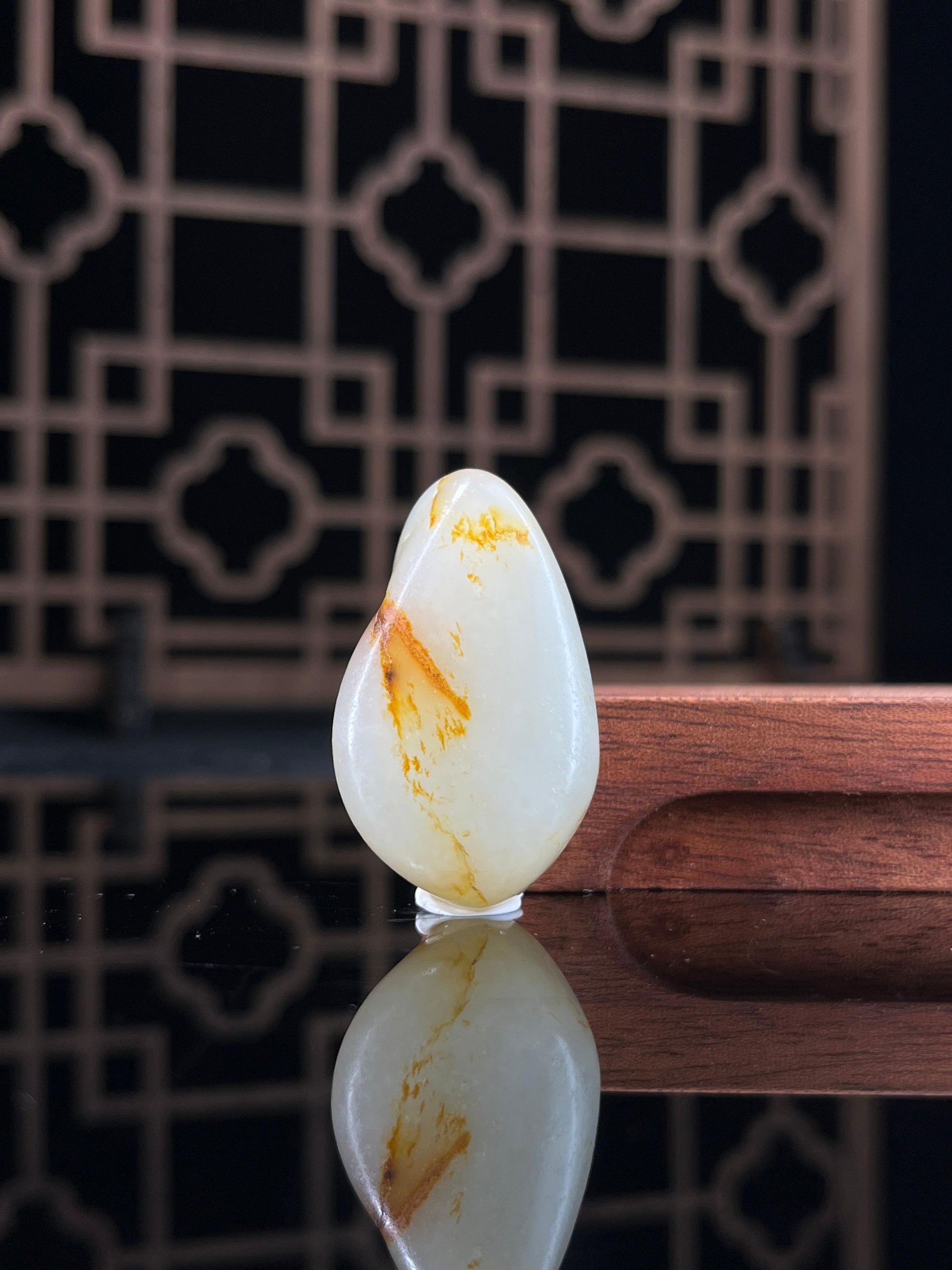 新疆和田玉白玉籽料原石洒金皮挂件8（yc233993）