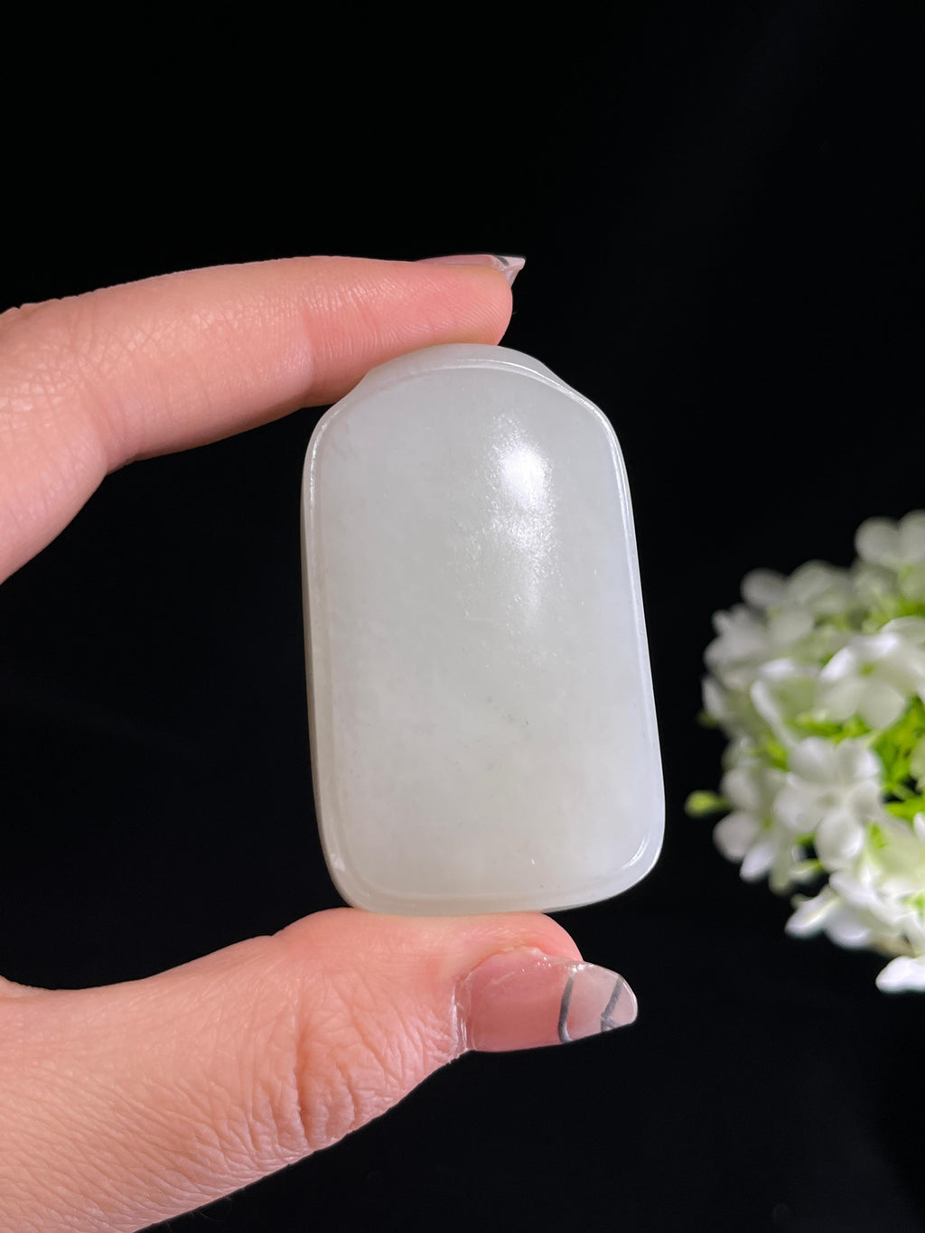 和田玉满洒金皮无事牌（yc250224）