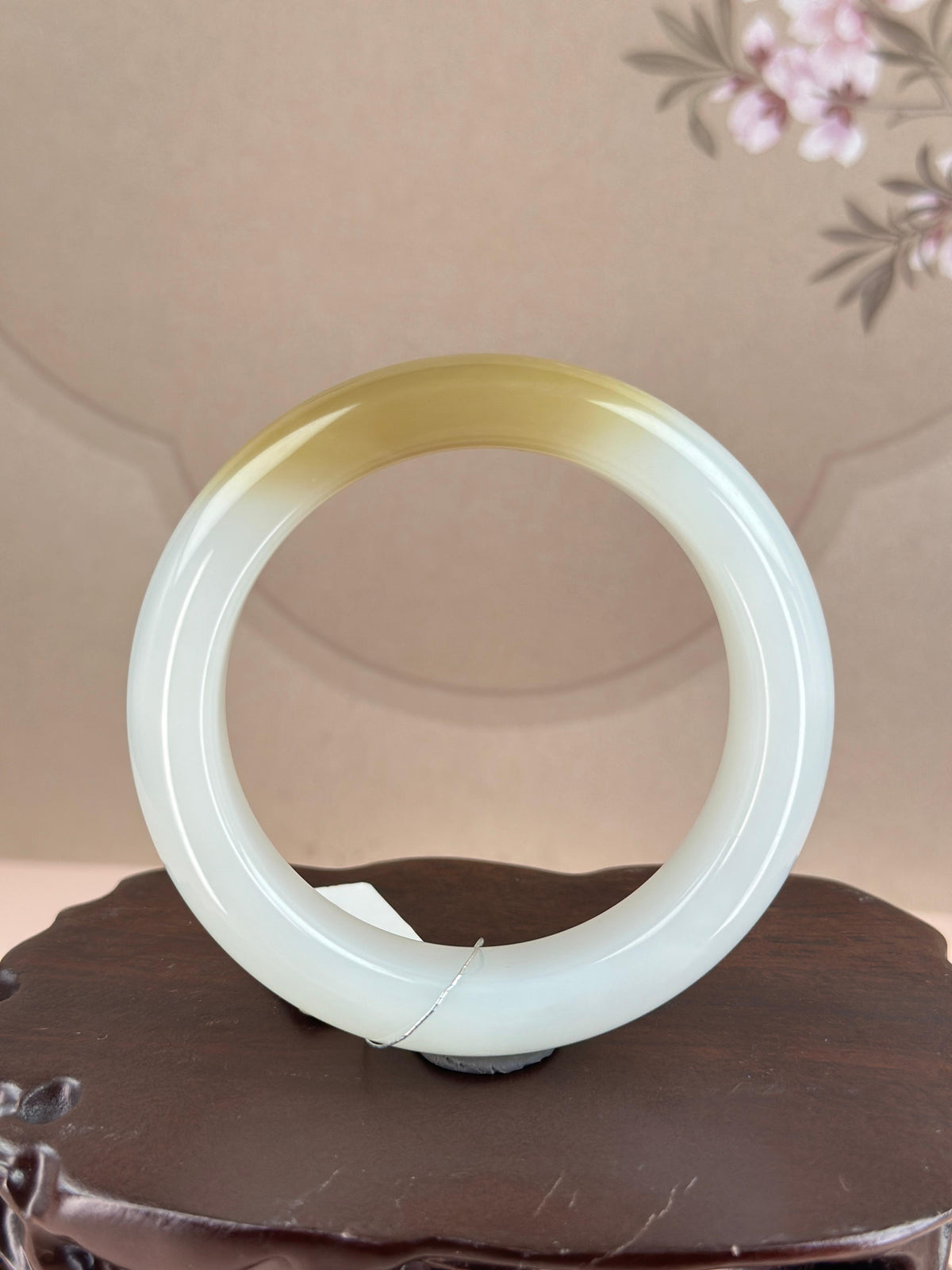 珍品和田玉一口糖轮胎镯（卡55）（yc752098）