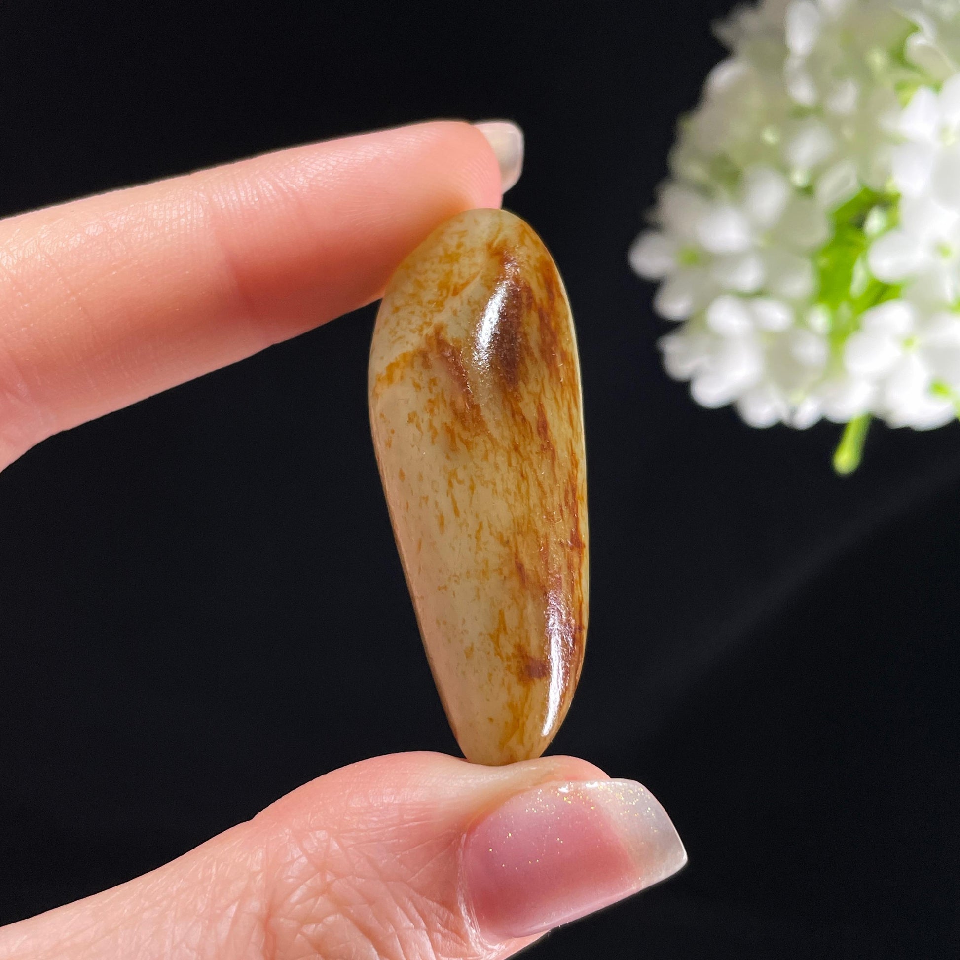 和田玉青白玉聚红皮“秋山赭烟”双面皮籽料（yc394222）