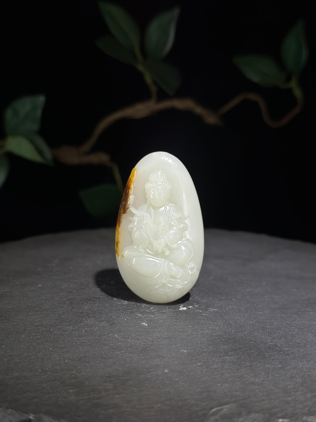 和田玉.籽料红皮观音吊坠（yc777157）