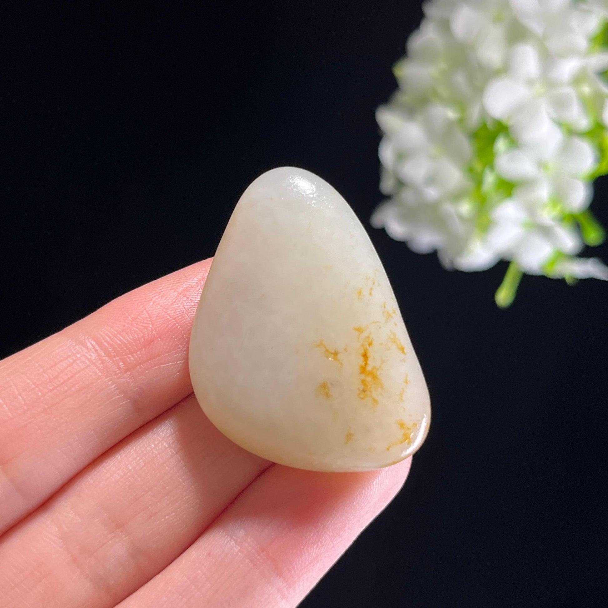和田玉白玉“玉络秋丝”洒金皮籽料（yc351425）