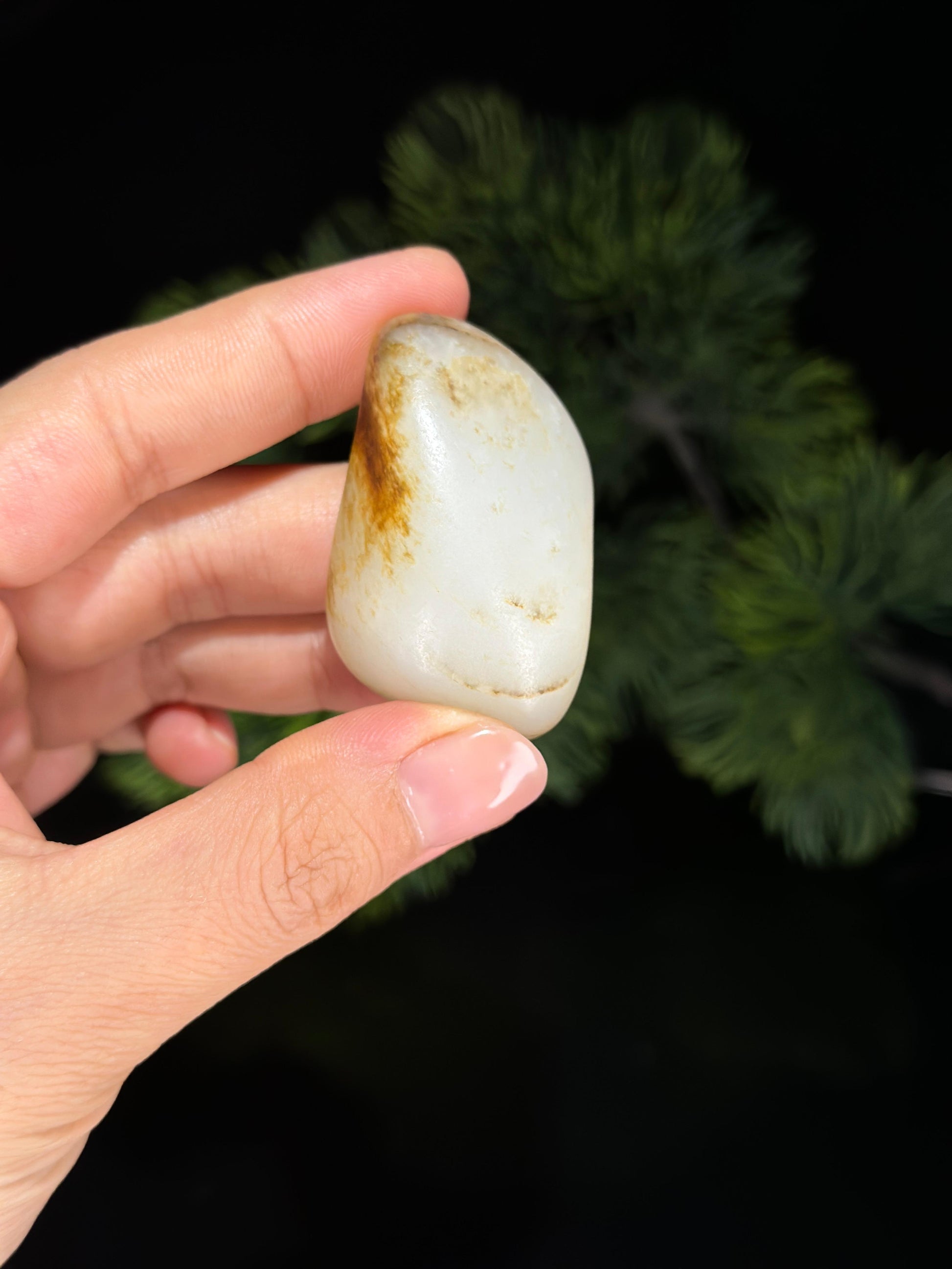 新疆和田玉白玉秋梨皮精品挂件籽（yc507233）