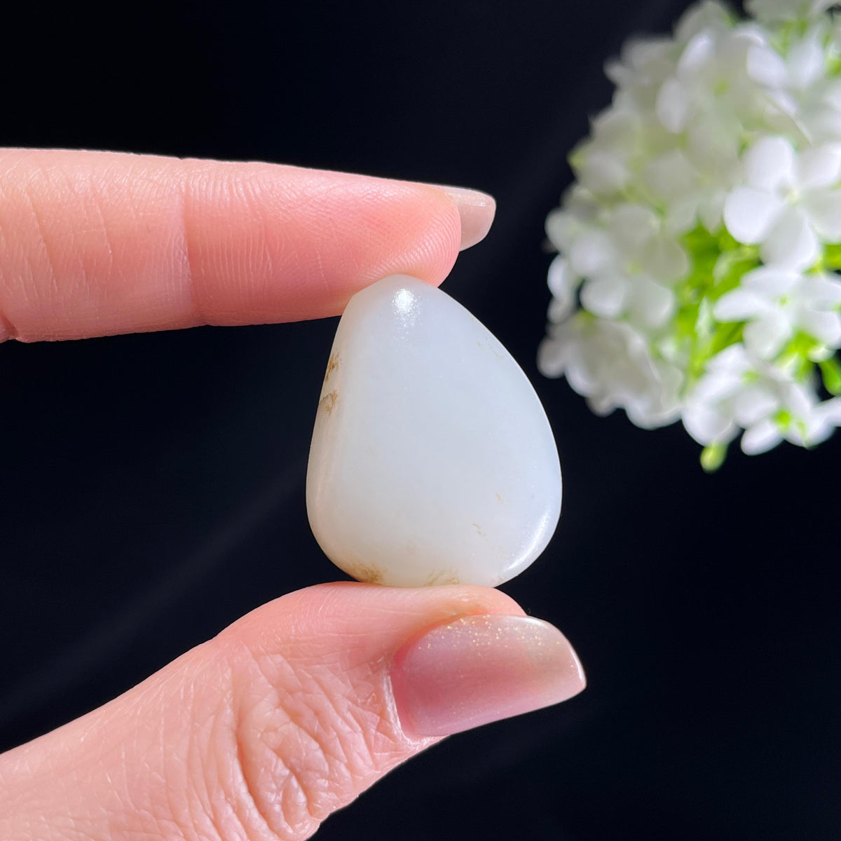 和田玉白玉“晚来天雪”秋梨皮籽料（yc356731）