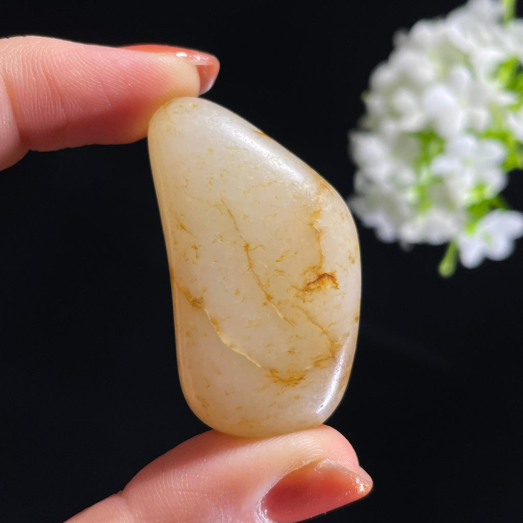 新疆和田玉白玉秋梨洒金皮籽料（yc315910）