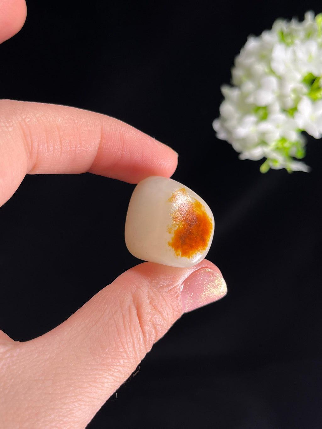 和田玉高青白聚红皮“千年胡杨树”象形籽料原石（yc265074）