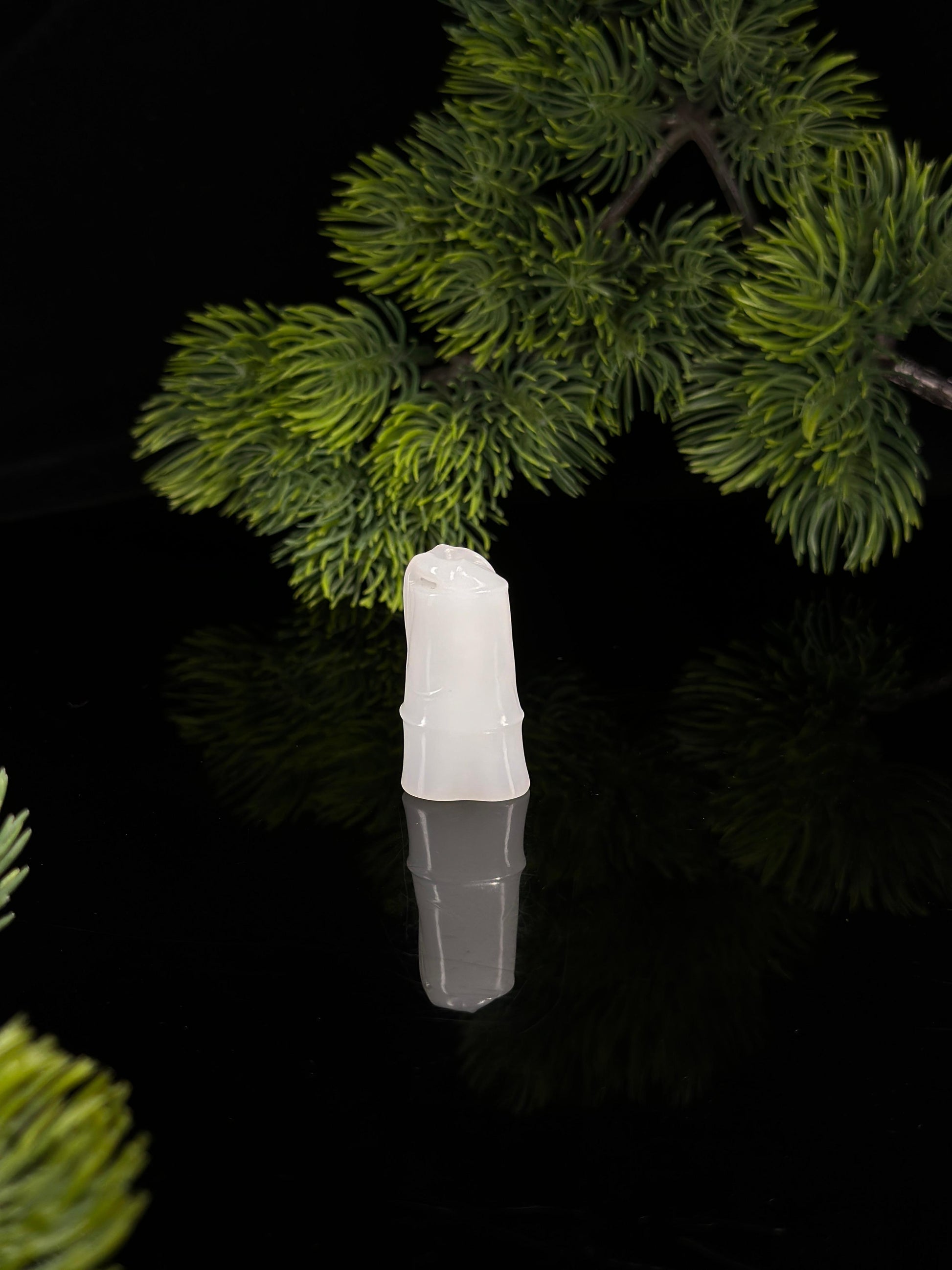和田玉节节高升白玉竹节精品吊坠（yc484764）