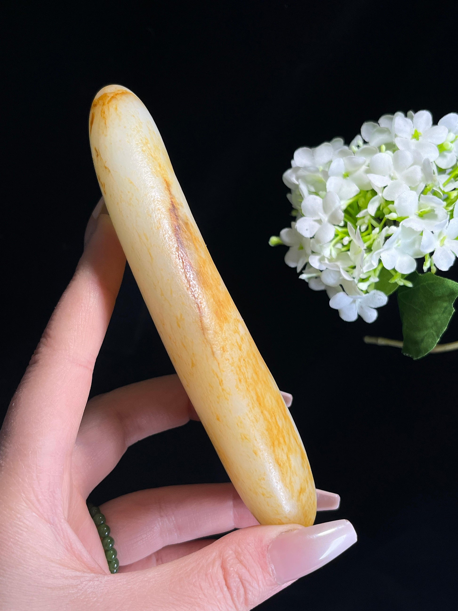 和田玉收藏级暖白种洒金皮“一叶方舟”籽料原石（yc262846）