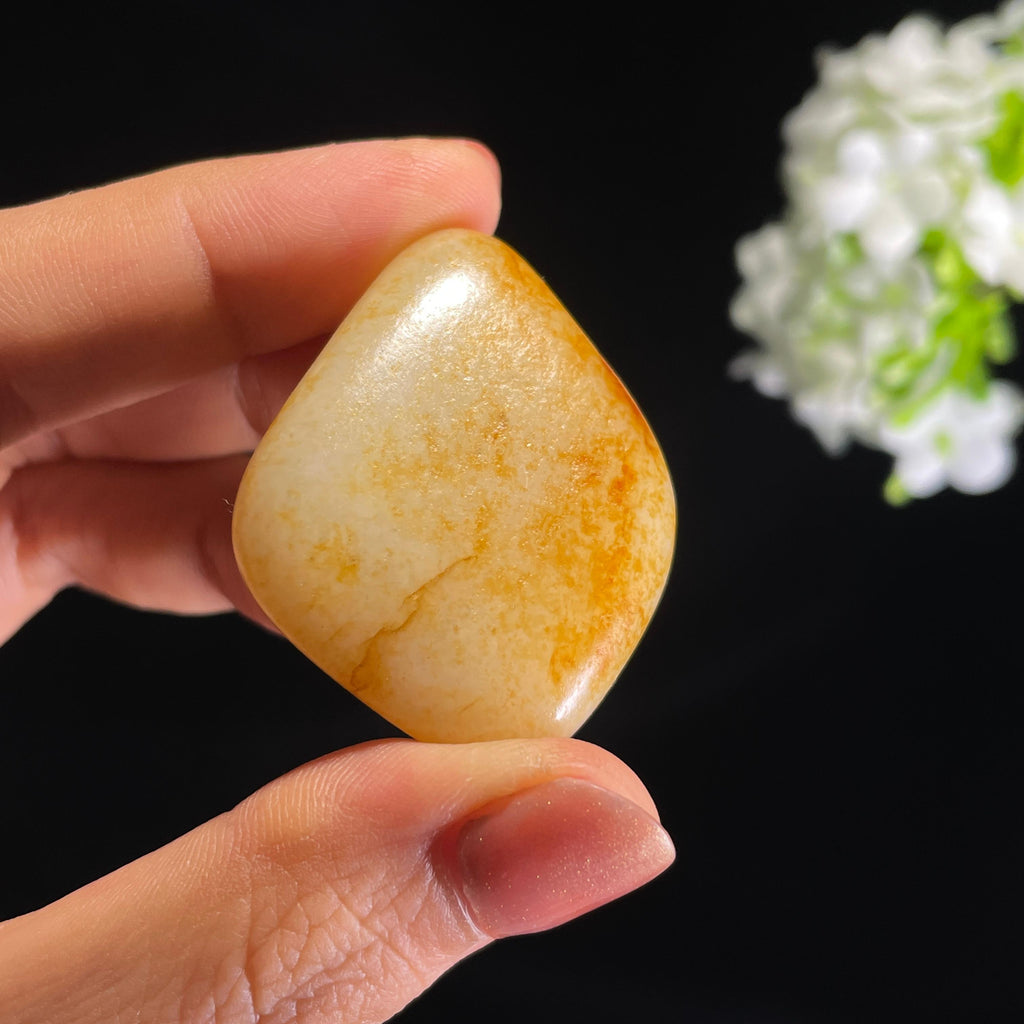 和田玉“碎金敷霜”白玉洒金皮籽料（yc426927）