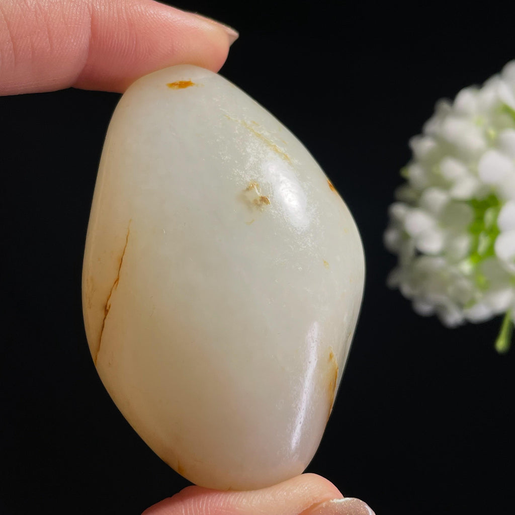 和田玉白玉洒金皮“晴雪流金”籽料原石（yc308540）