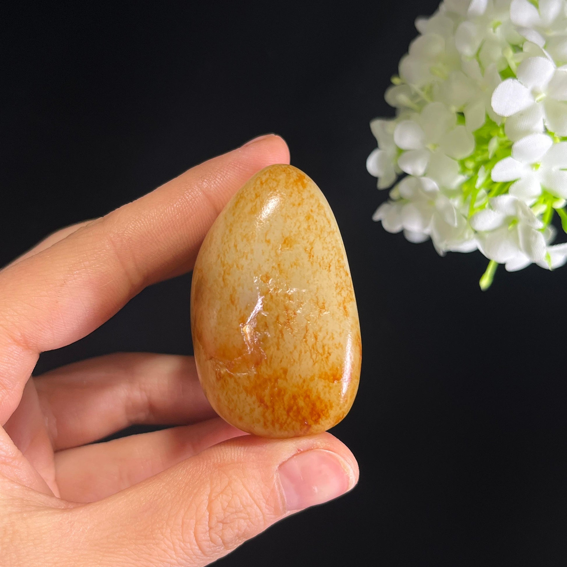 和田玉白玉“金风点玉”通体洒金皮籽料（yc349672）