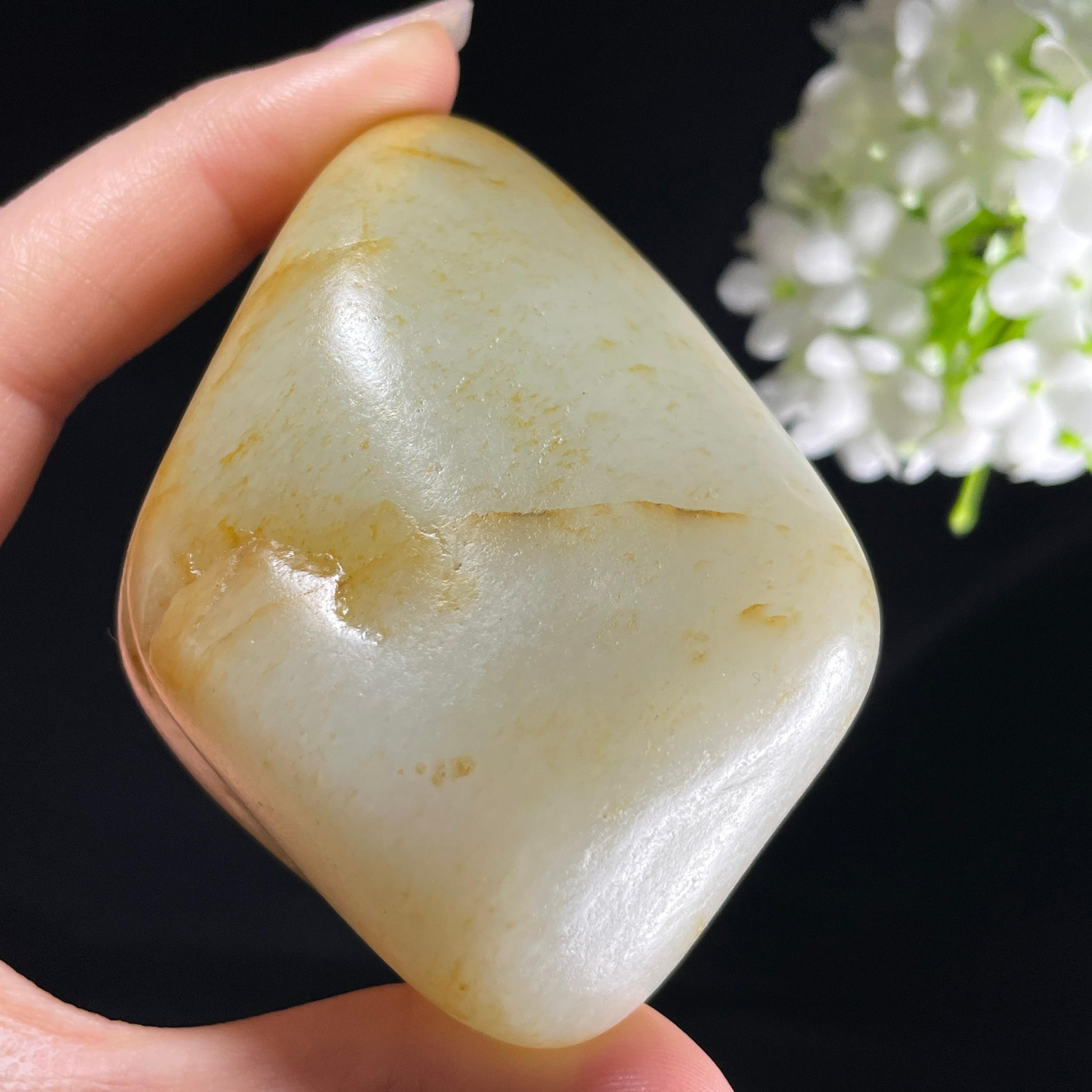 和田玉青白玉“浅金萦波”洒金皮籽料（yc394263）