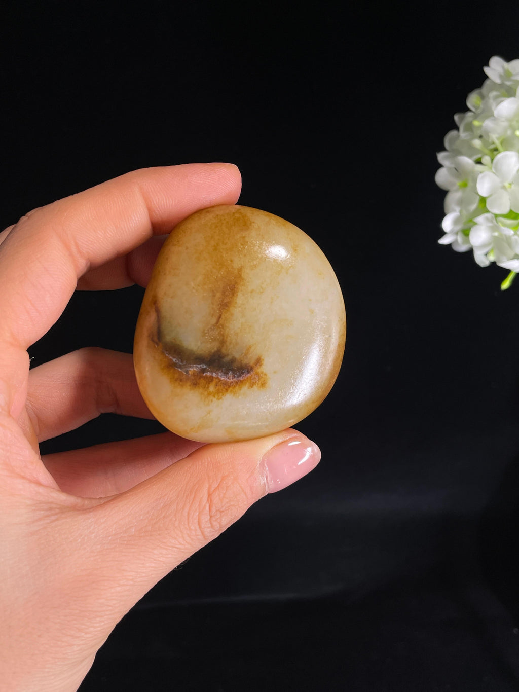 新疆天然和田玉白玉黄皮籽料原石（yc272710）