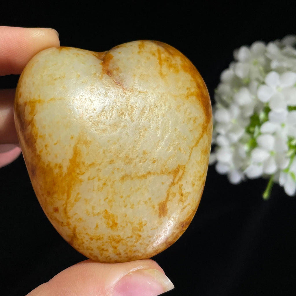 和田玉白玉“金纹秋心”通体洒金皮象形籽料（yc417214）