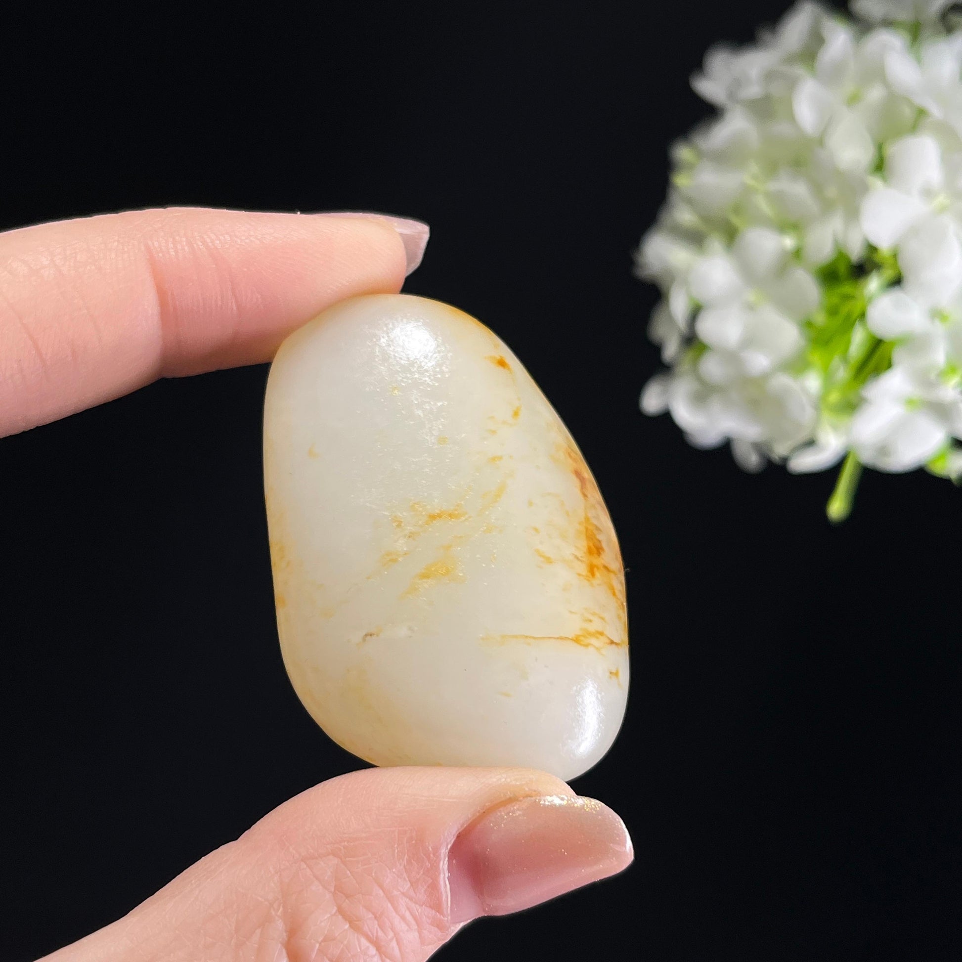 和田玉白玉“烟金浮晓”洒金皮籽料（yc353592）