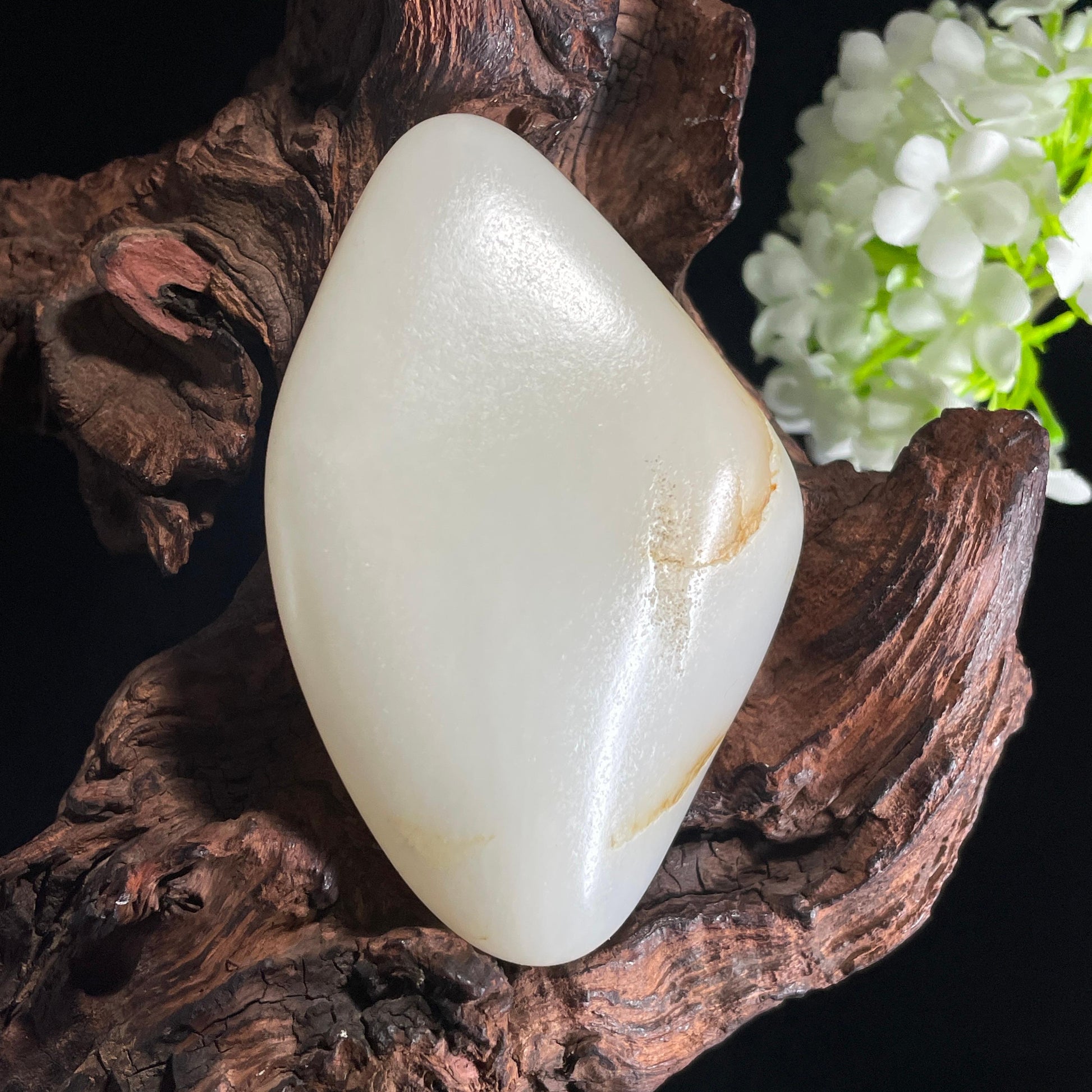 新疆天然和田玉白玉洒金皮籽料（yc403734）