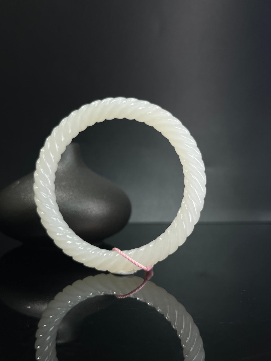 天然和田玉白玉时来运转手镯（多圈口库存）（yc242053）