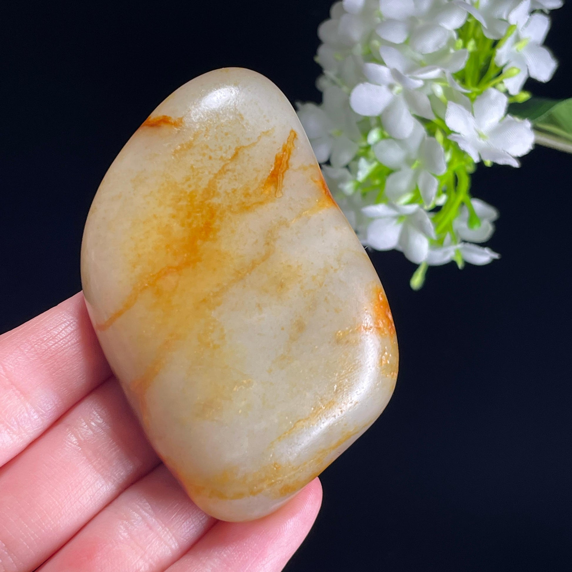 和田玉青白种“塞下秋景”彩皮籽料（yc343665）