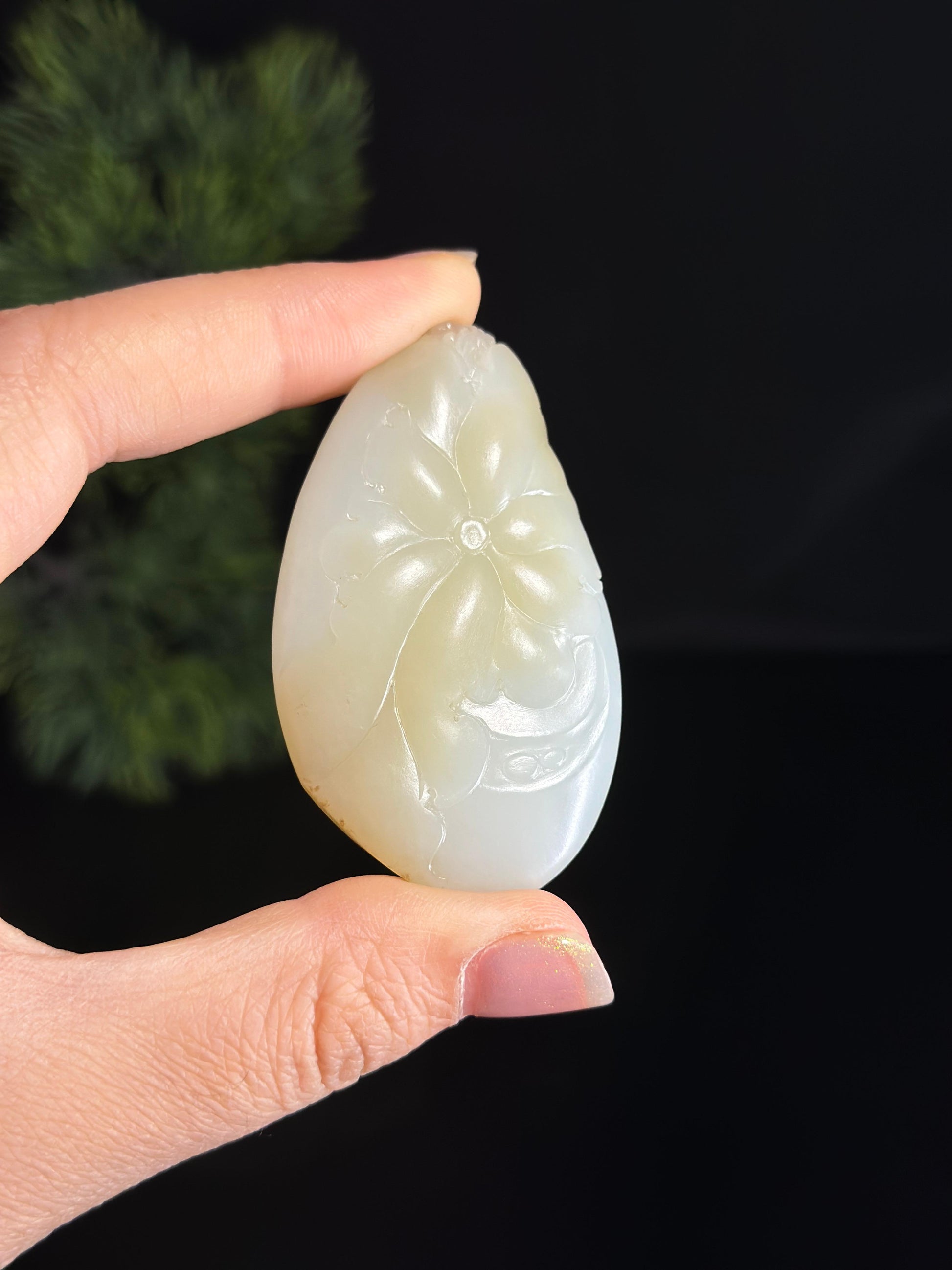 新疆和田玉白玉洒金皮连年有余籽料挂件（yc463219）