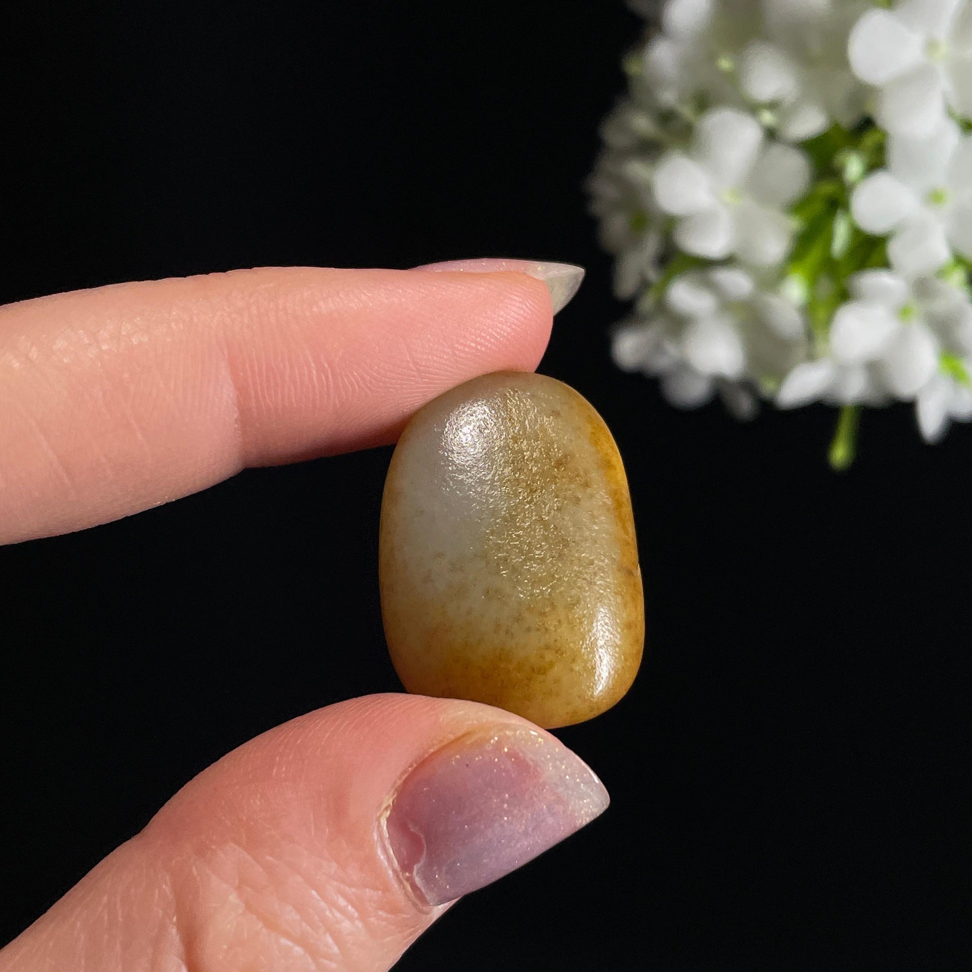 和田玉青白玉“琥珀松脂”秋梨皮籽料（yc329099）