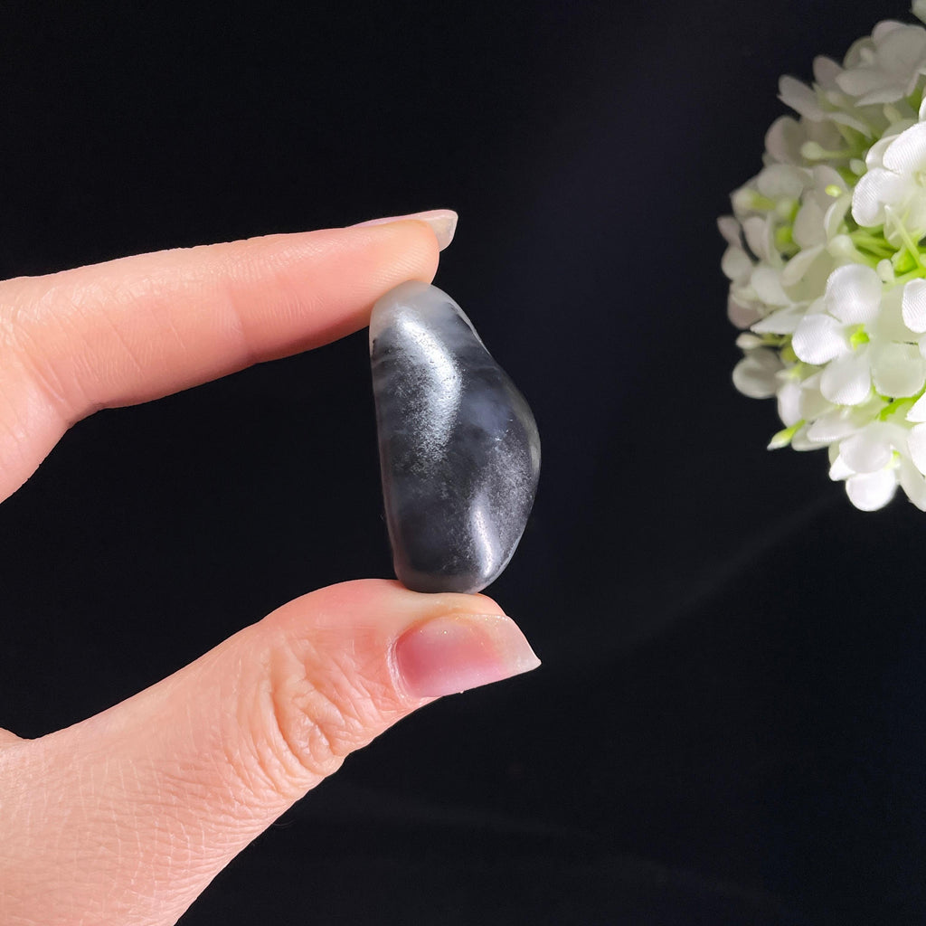 新疆天然和田玉“水墨凝烟”青花籽料（yc394002）