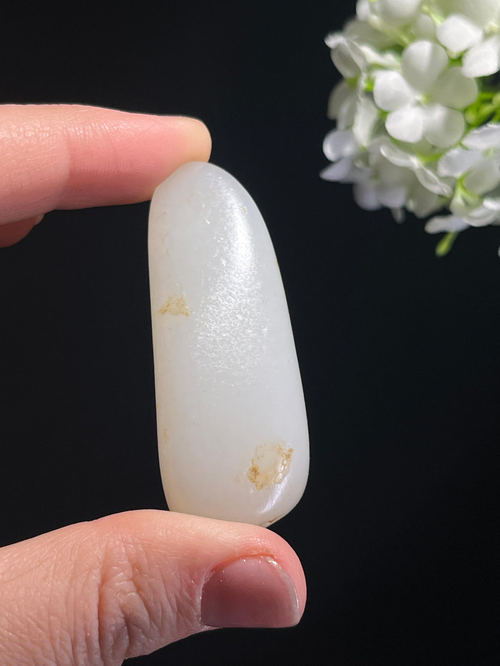 和田玉收藏级羊脂白玉洒金皮籽料原石（yc262752）