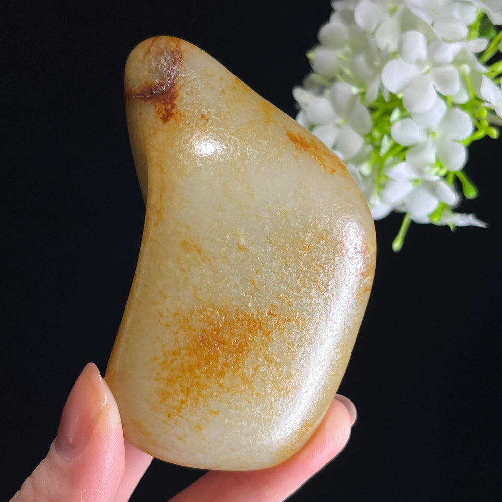 和田玉青白玉“锦纹浮光”洒金皮籽料（yc351299）