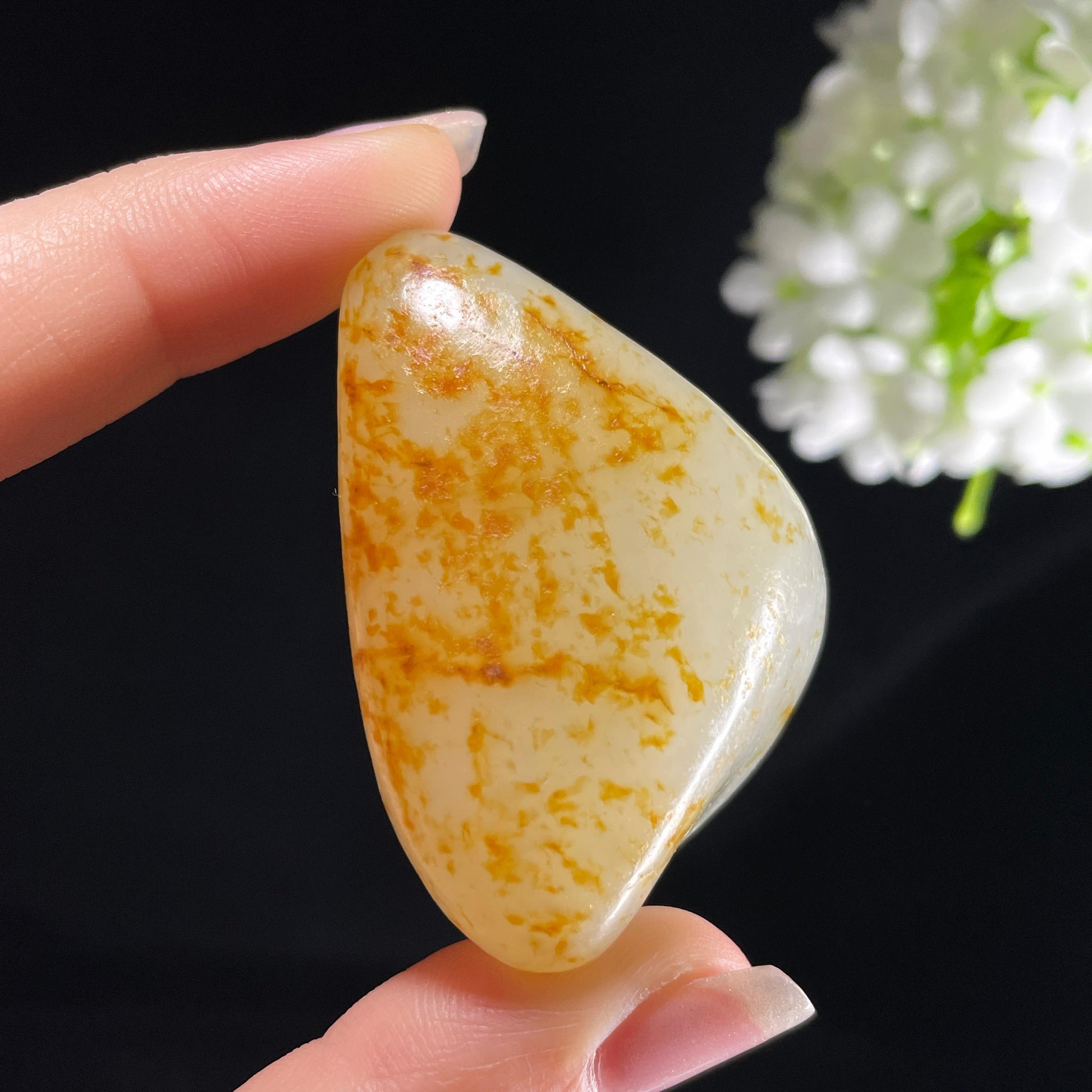 和田玉白玉“碎琼萦玉”洒红皮籽料（yc394232）