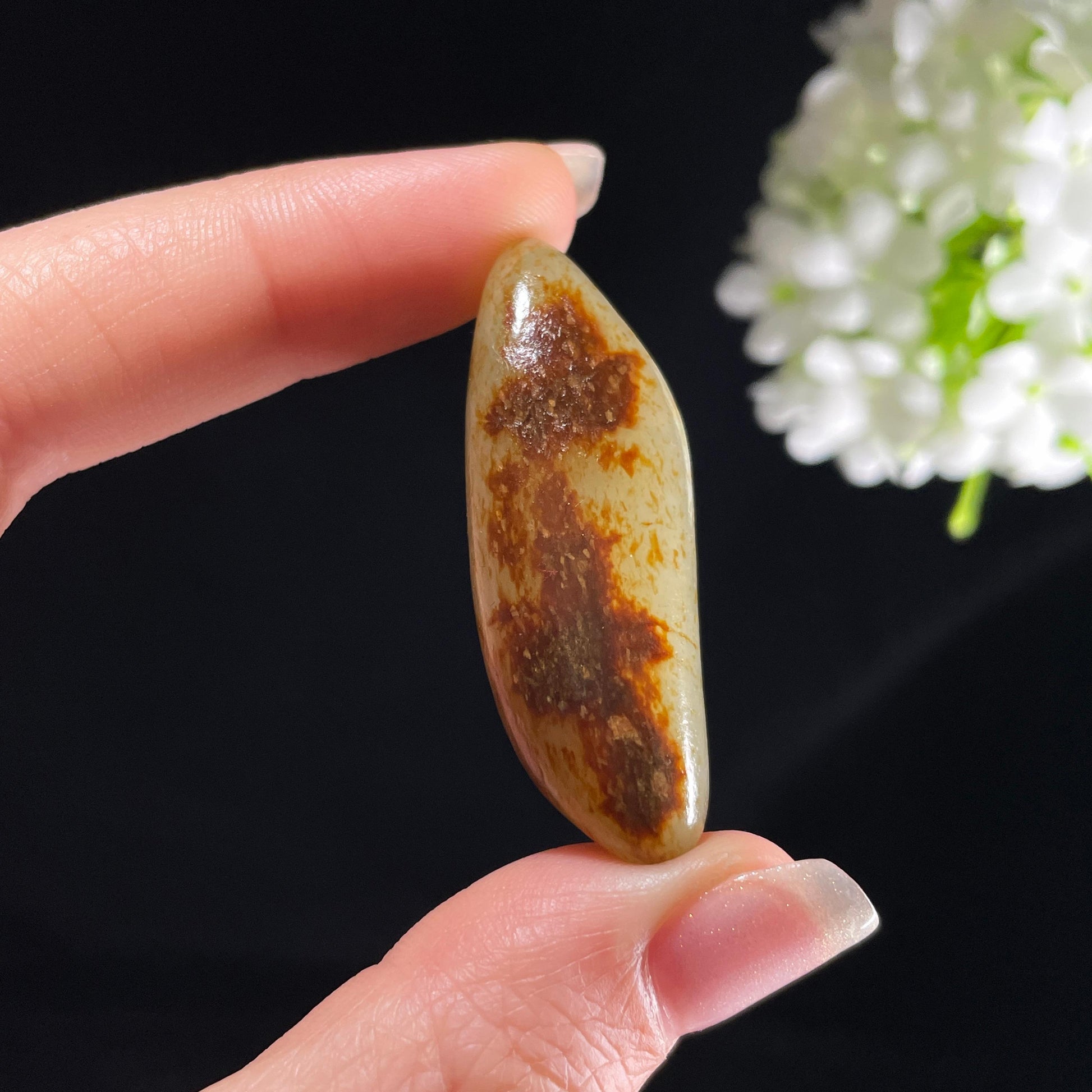 和田玉青白玉聚红皮“秋山赭烟”双面皮籽料（yc394222）