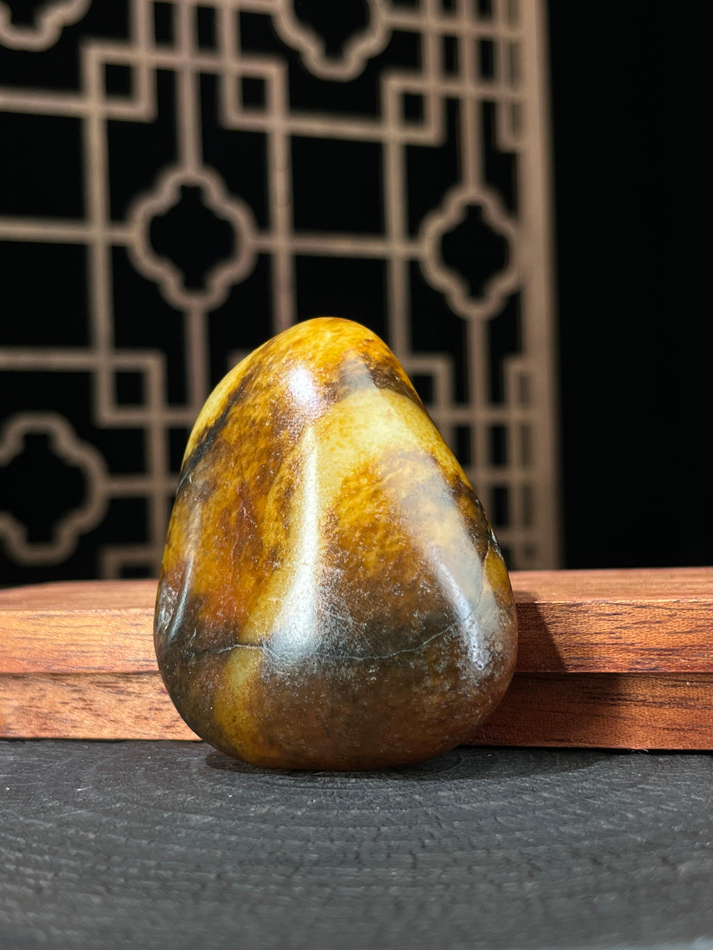 新疆和田玉白玉籽料原石秋梨皮挂件（yc233941）