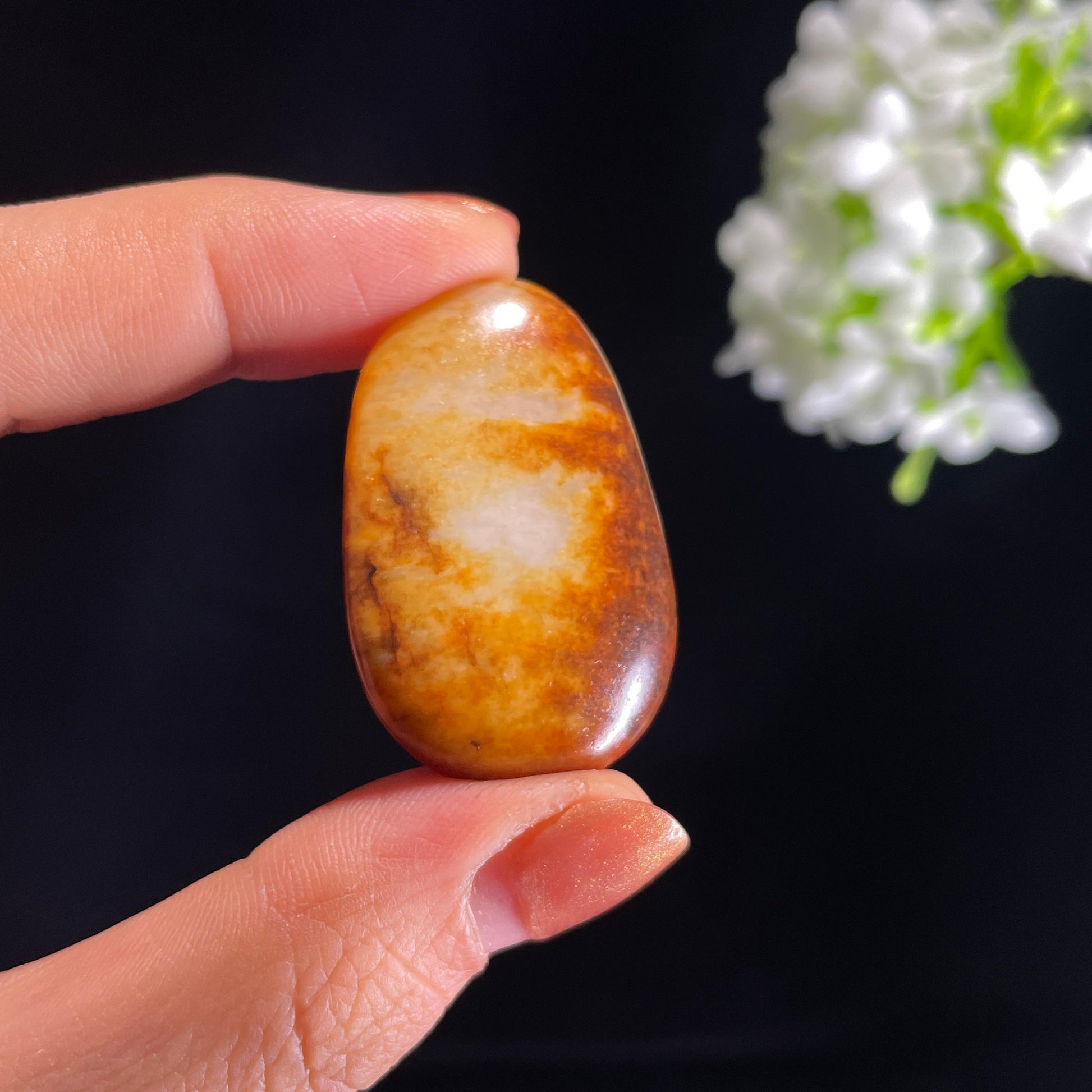 新疆天然和田玉聚红皮籽料（yc403831）
