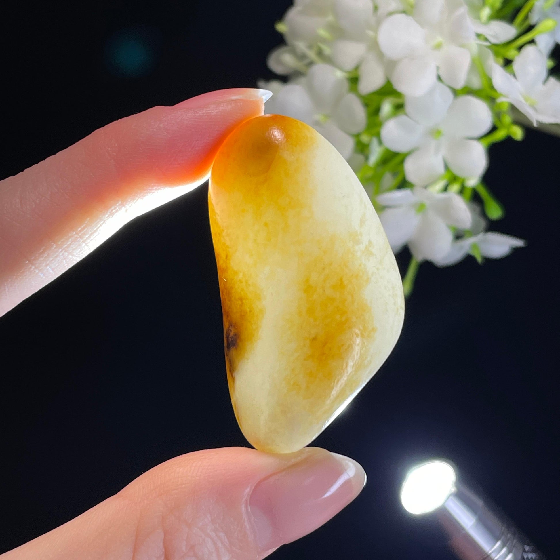 和田玉白玉洒金皮籽料（yc338842）