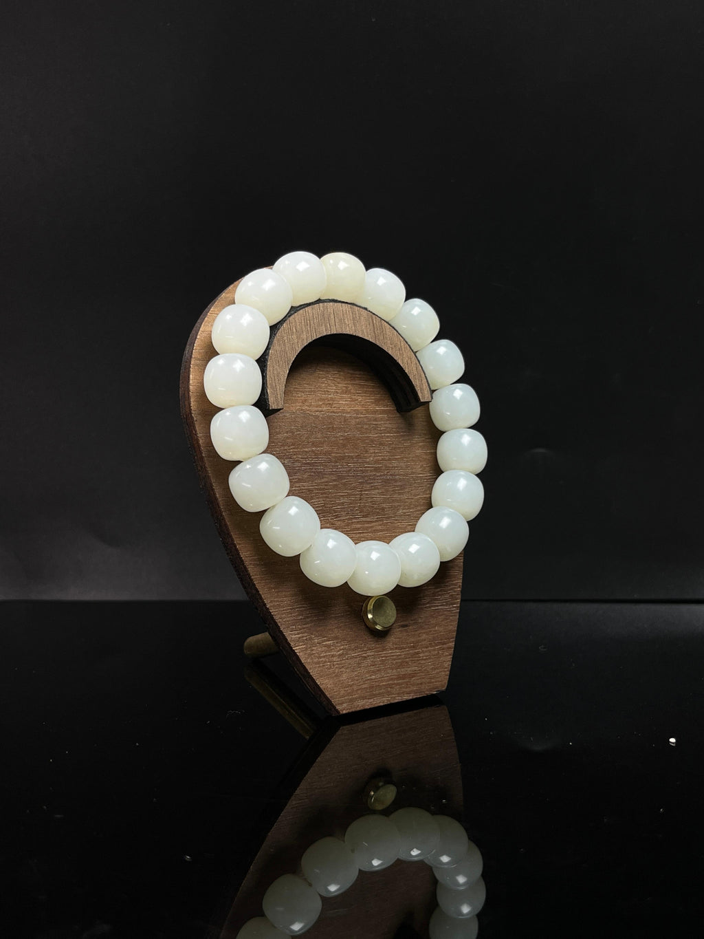 新疆和田玉籽料羊脂白玉手串（yc240706）