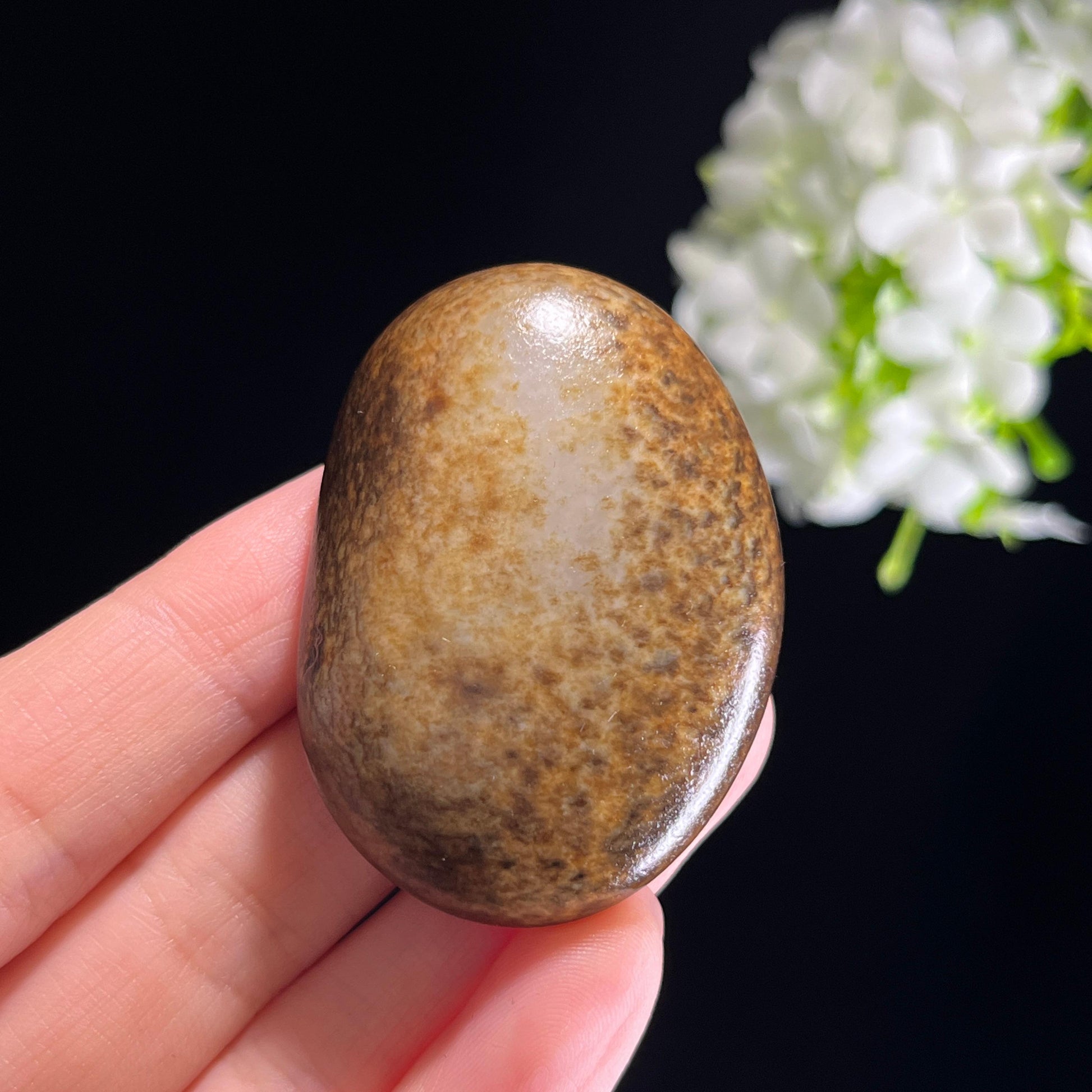 和田玉青白玉“暮江秋褐”秋梨皮籽料（yc351324）